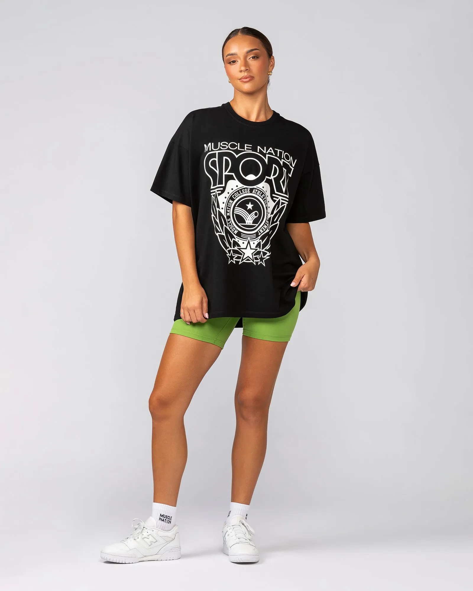 Athletics Oversized Tee - Black