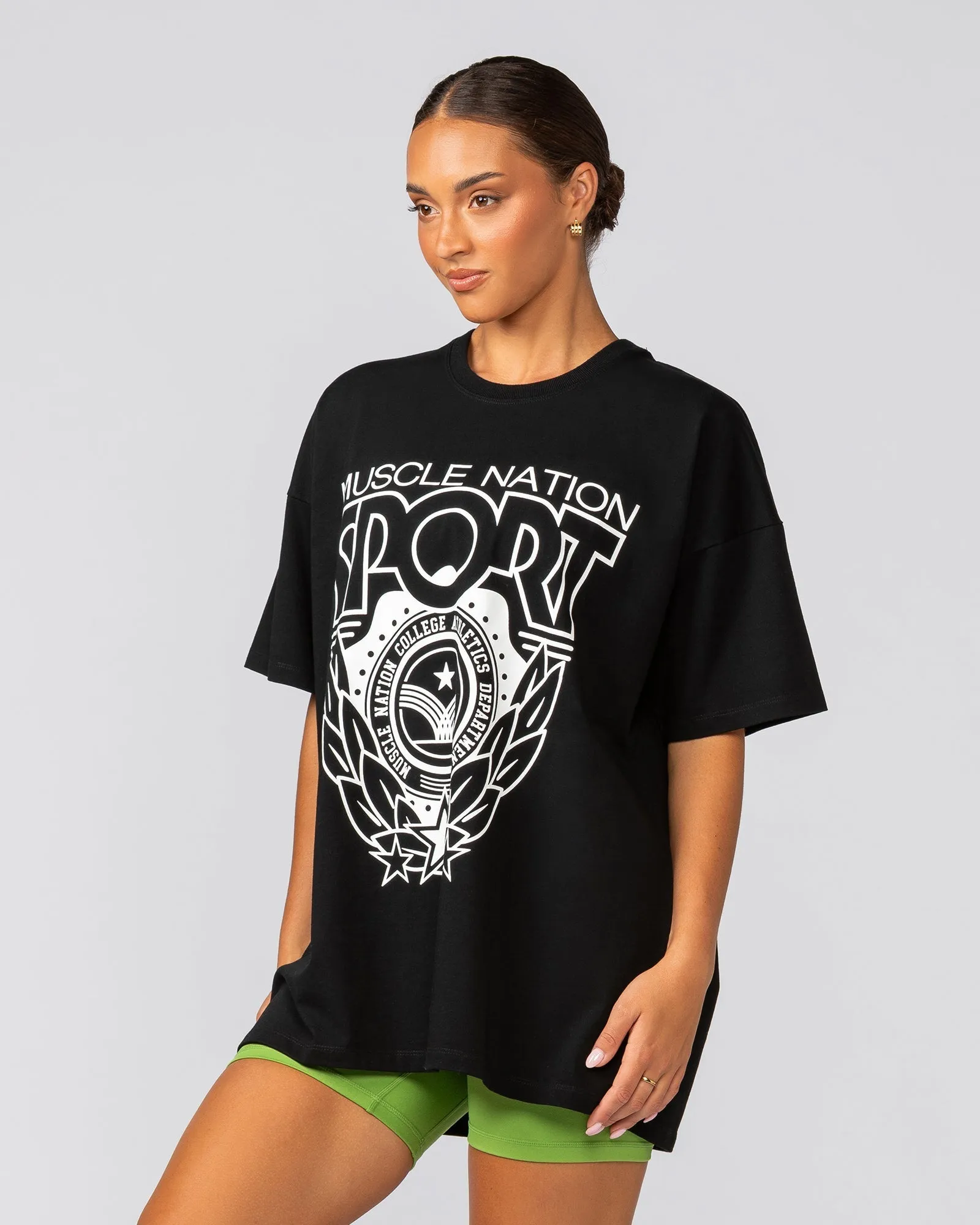 Athletics Oversized Tee - Black