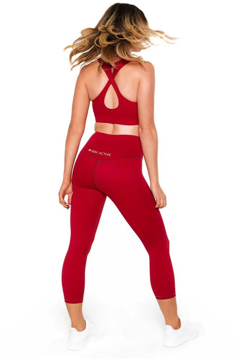 Ava??s 7/8th Tights (Red)