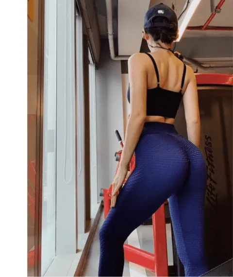 Baller Babe Compression Textured Leggings - Blue