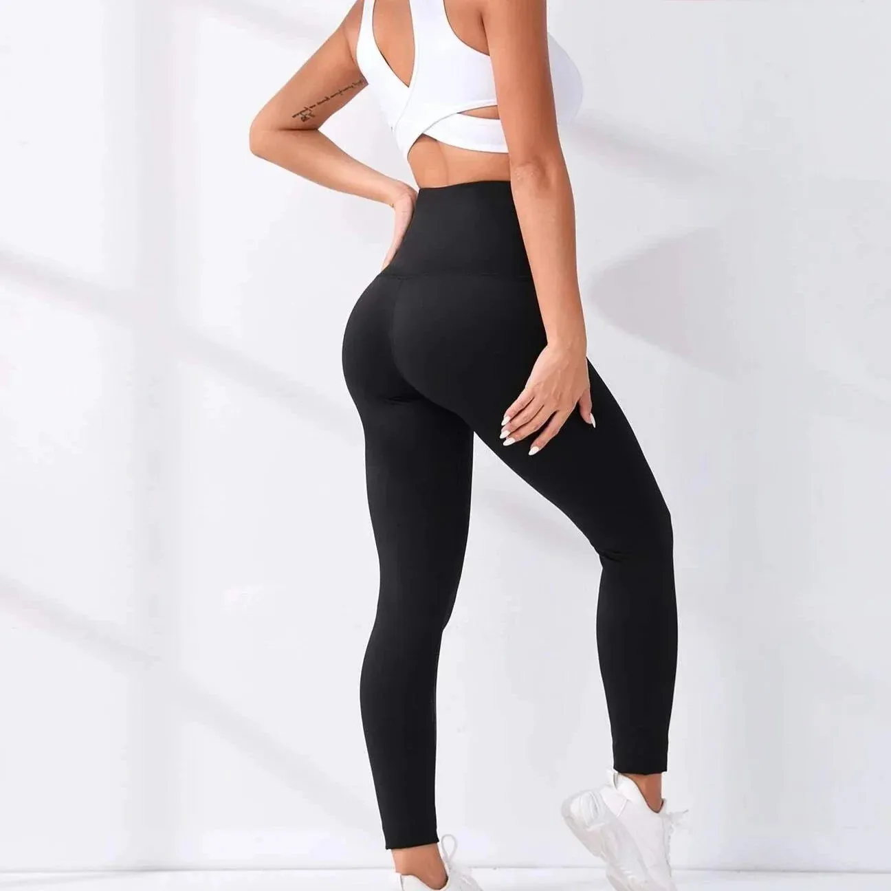 Baller Babe Corset High Waist Trainer Womens Leggings In Black