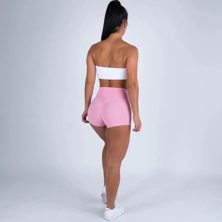Baller Babe High Waisted Booty Shorts Baby Pink