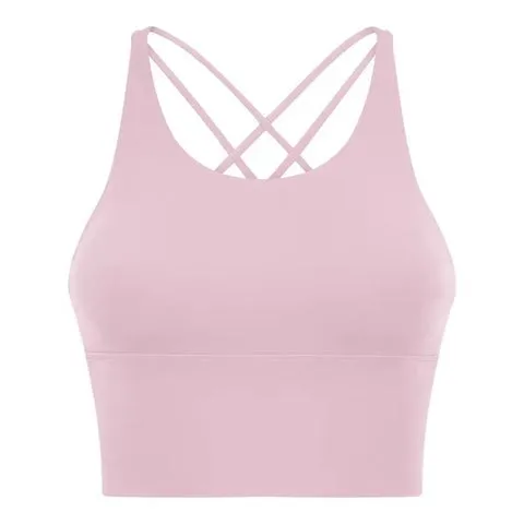 Baller Babe Middi Top with cross back Pink