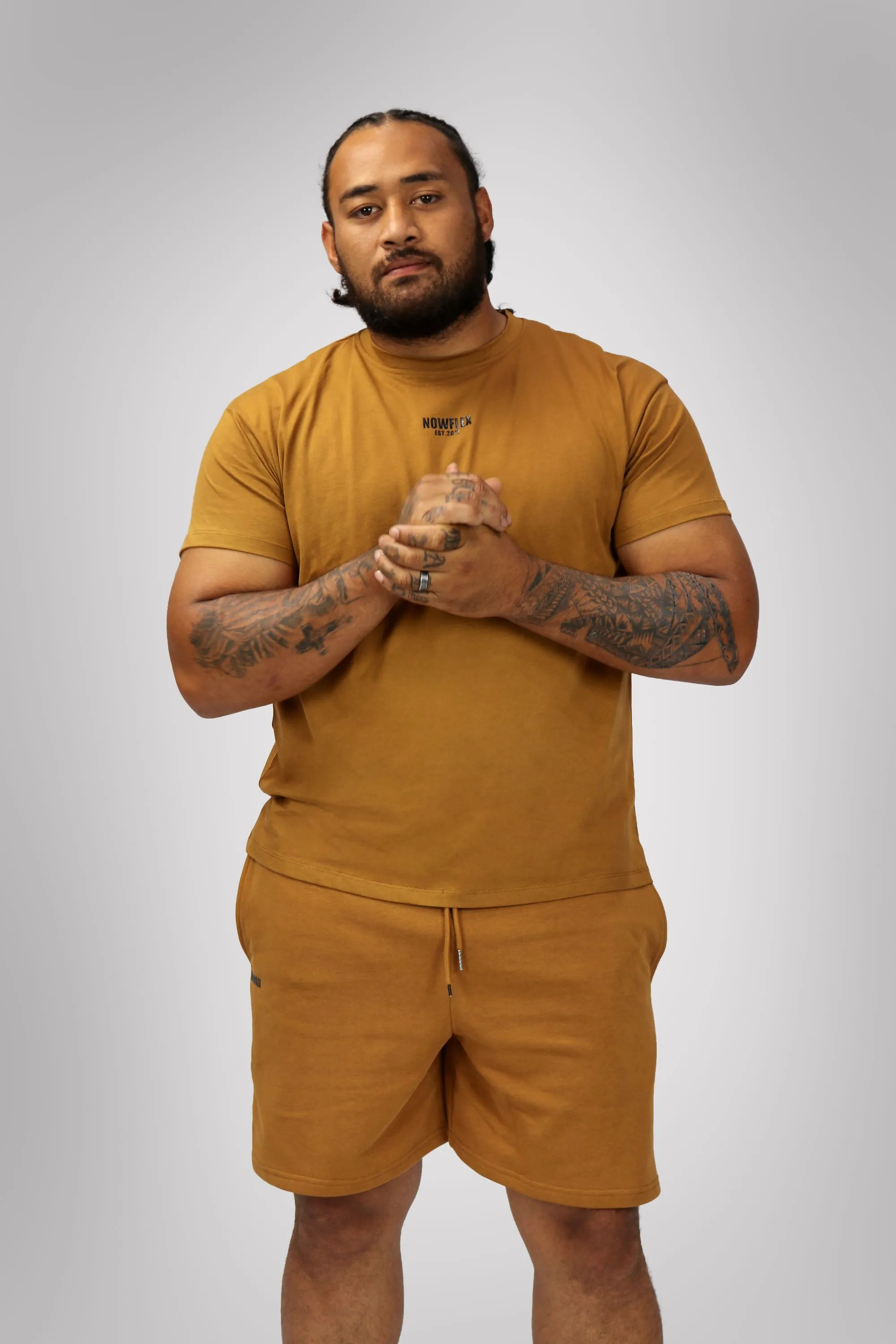 Basics Unisex Long Shorts - Rust