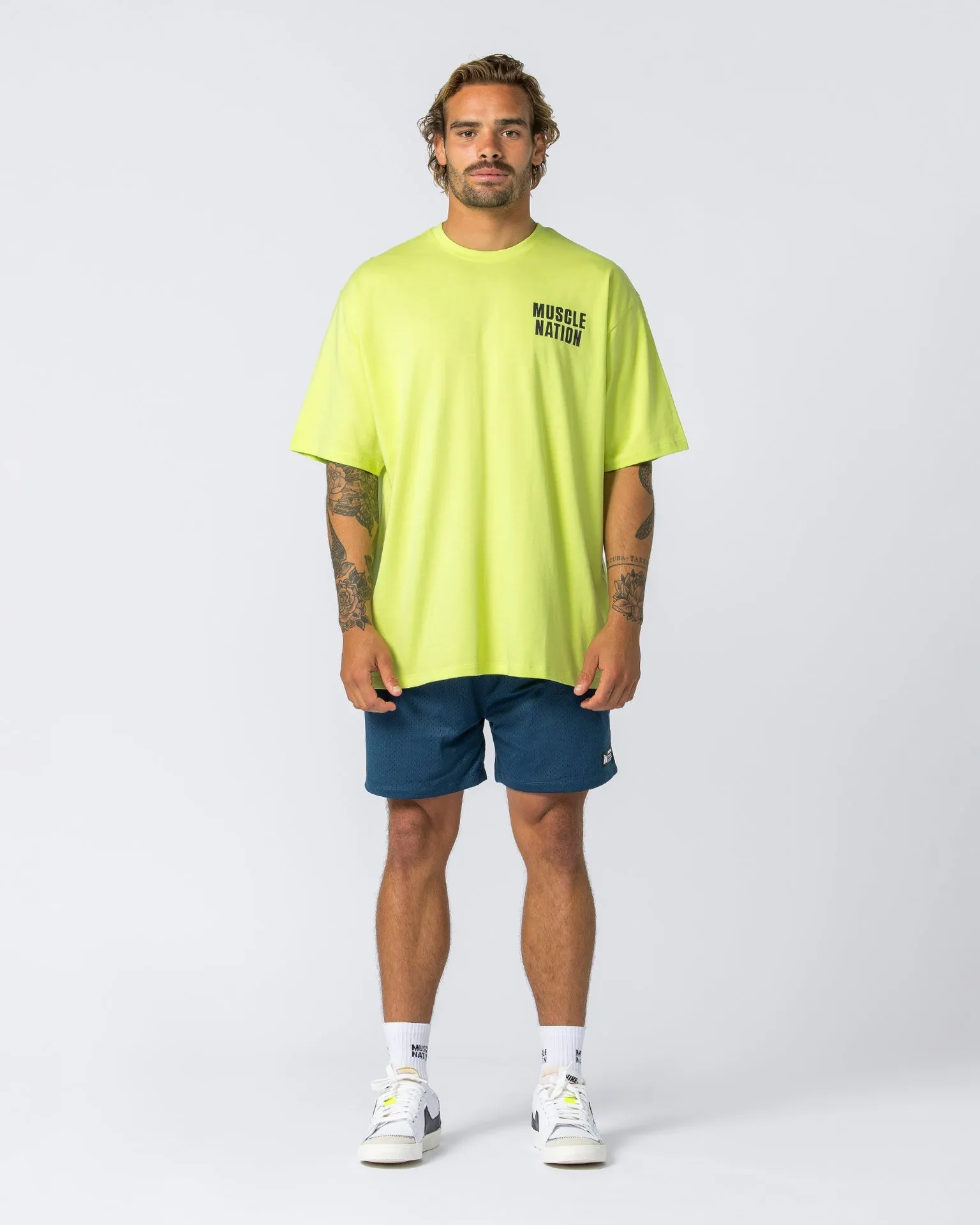 Clique Oversized Tee - Pale Cyber Lime