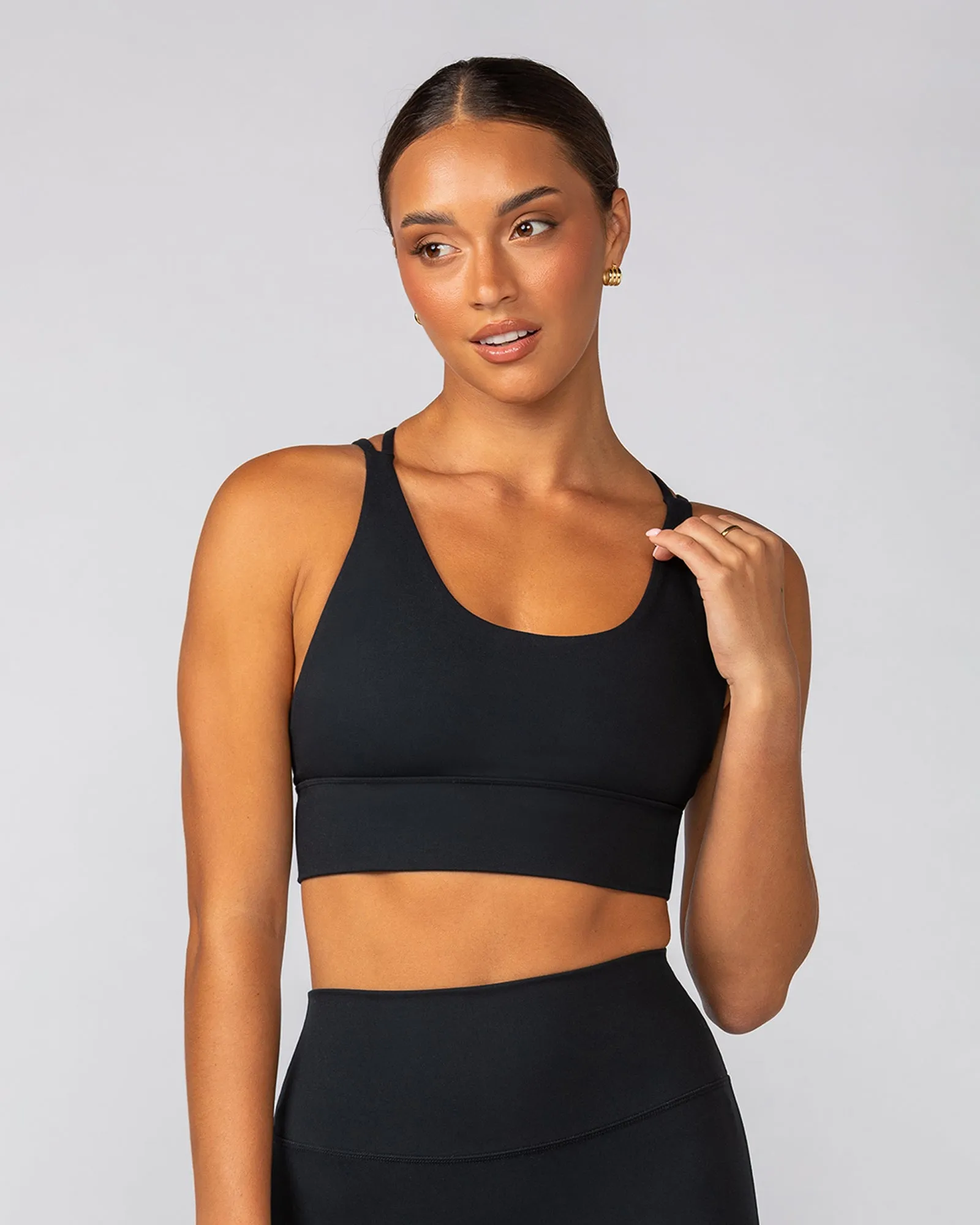 Dash Longline Bra - Black