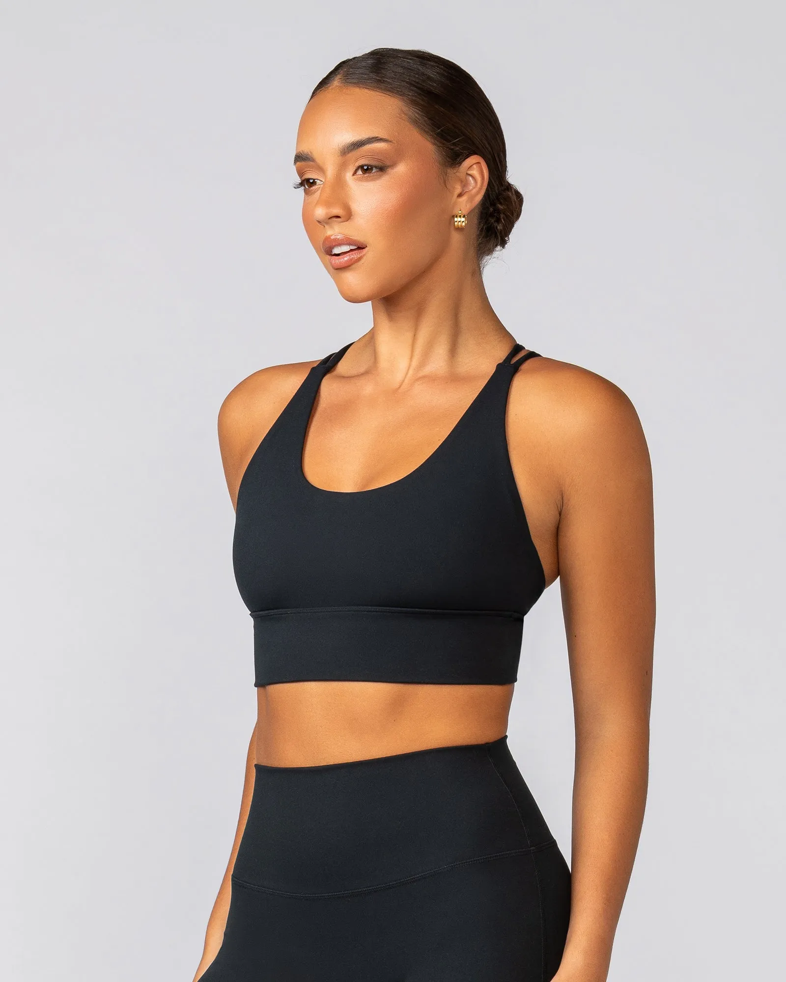 Dash Longline Bra - Black