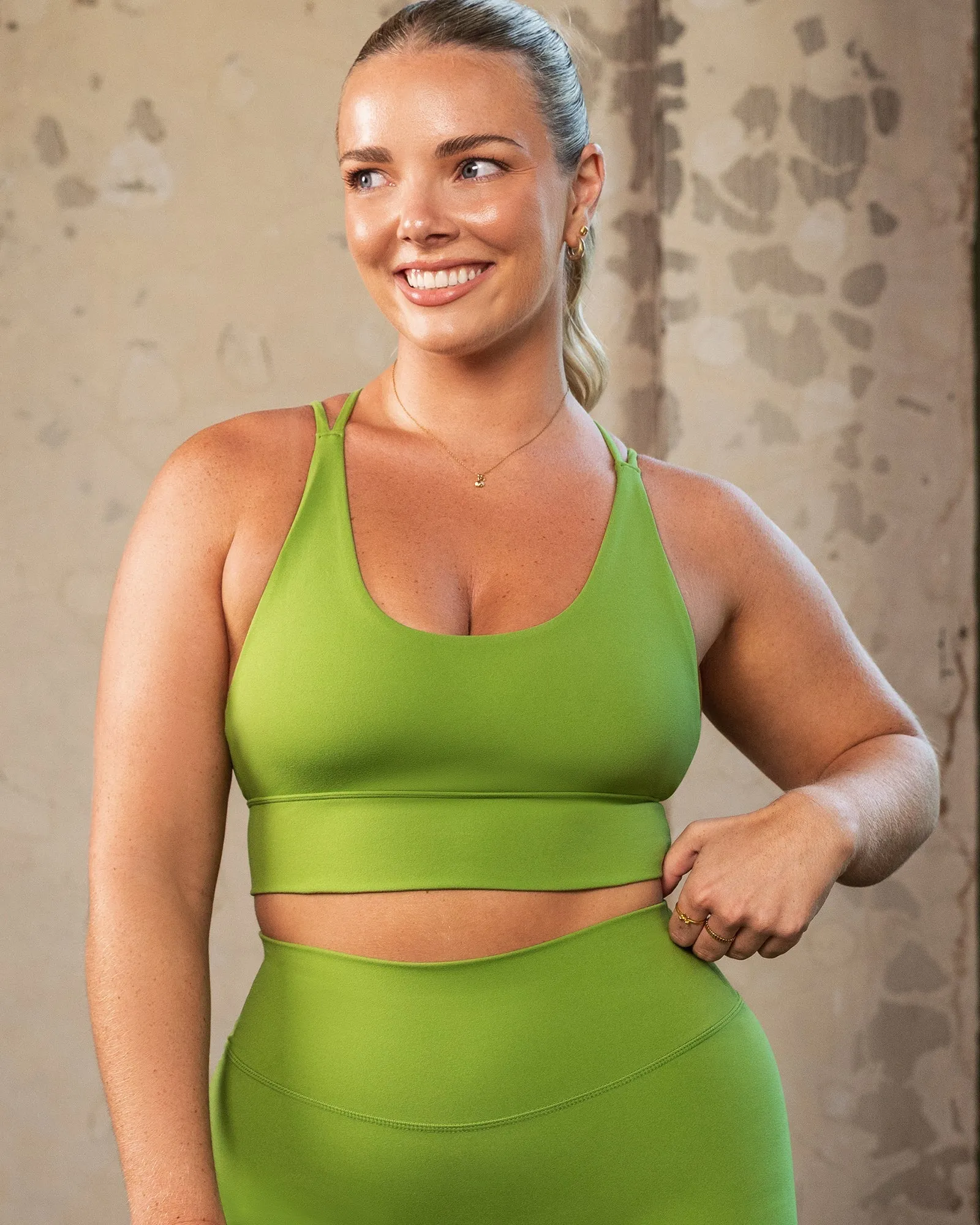 Dash Longline Bra - Kiwifruit