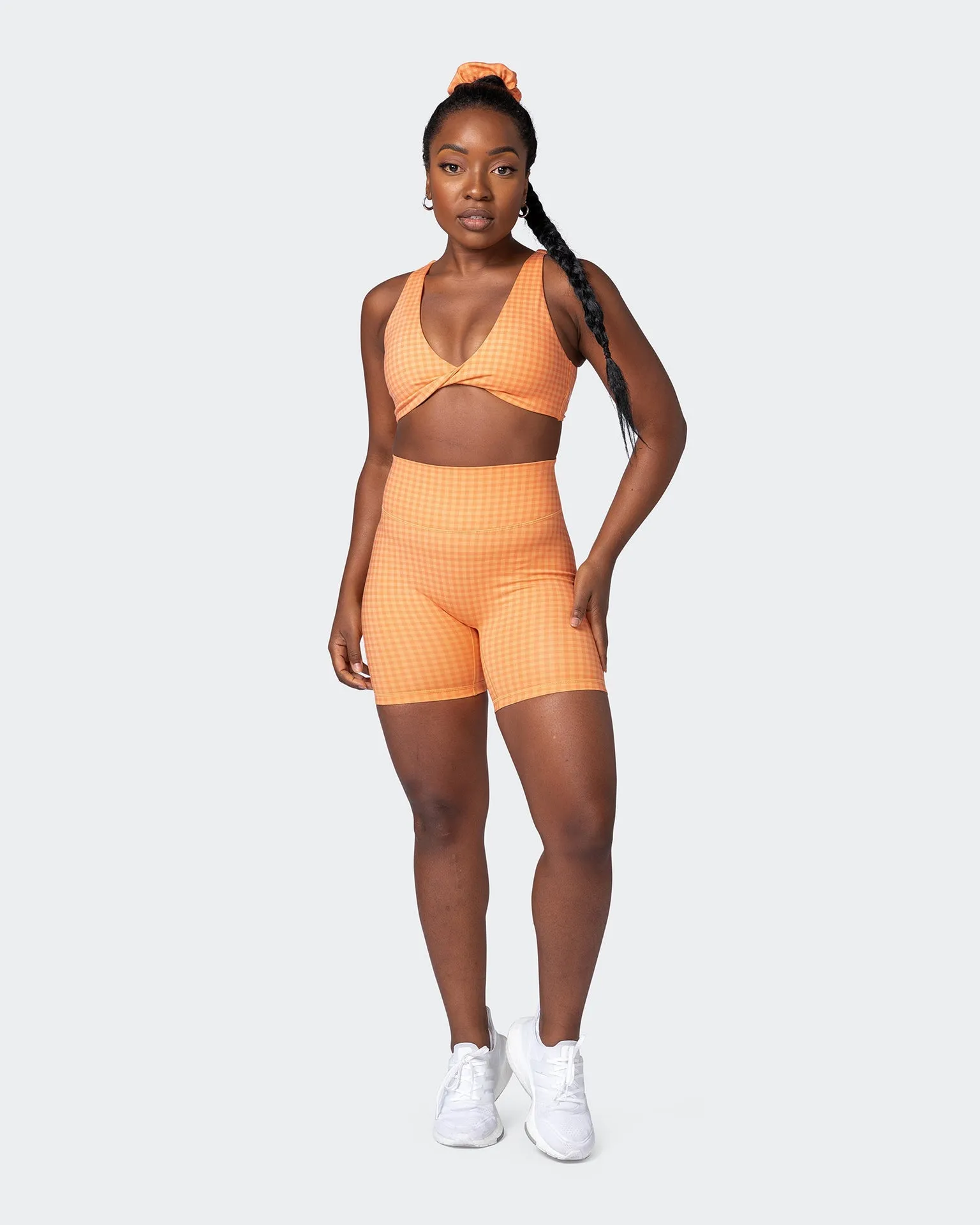 Demi Bralette - Peaches And Cream Check Print