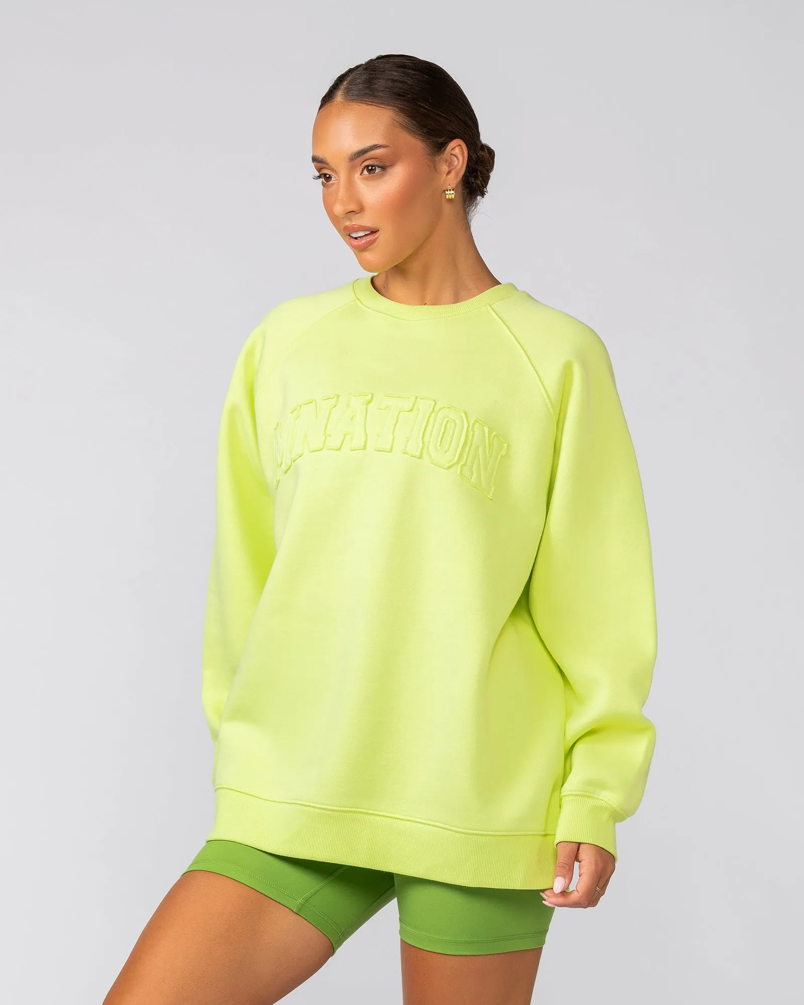 Downtime Oversized Pullover - Limeade