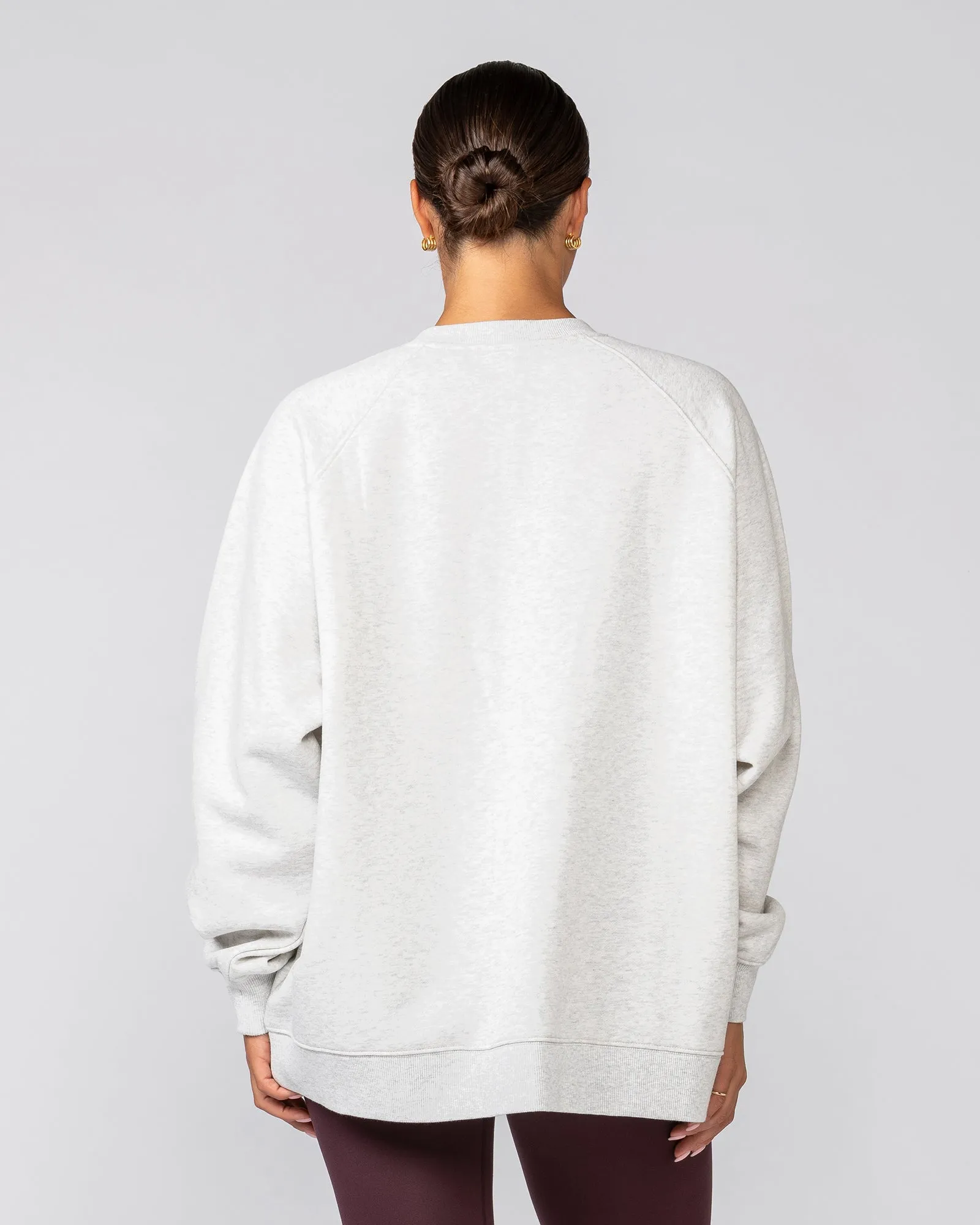 Downtime Oversized Pullover - Snow Grey Marl