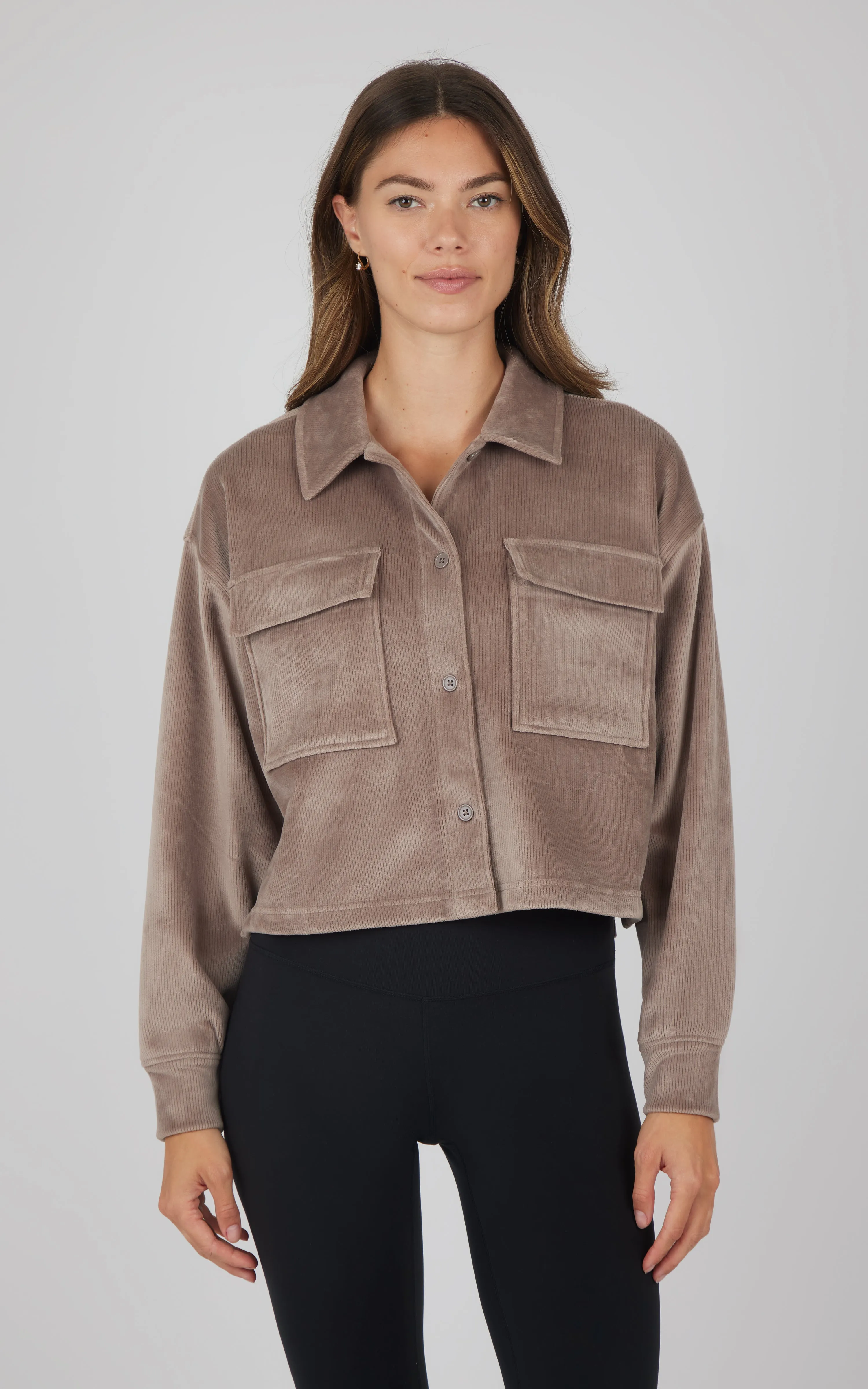 Dreamy Velour Ribbed Shacket