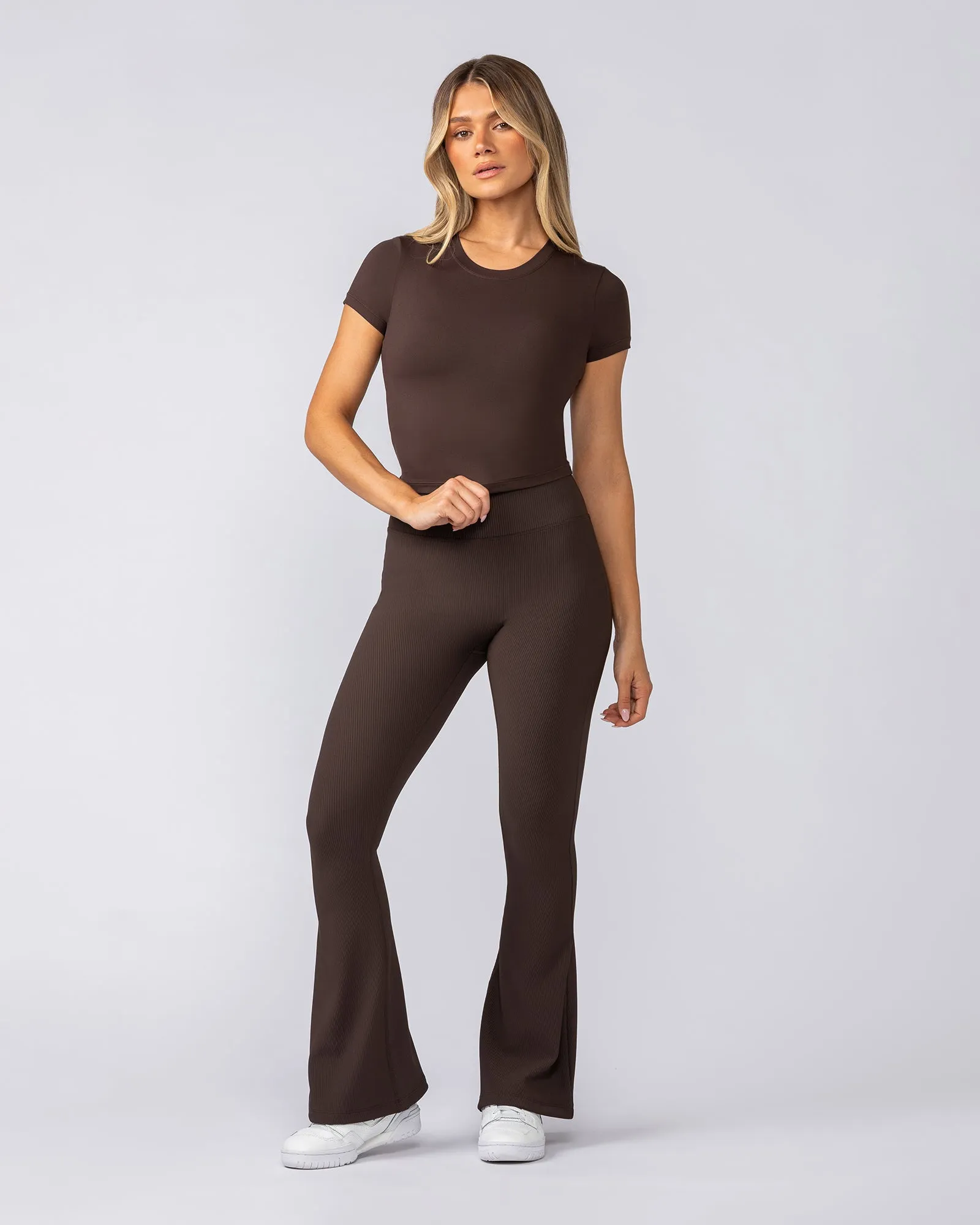 Essential Cropped Tee - Cocoa