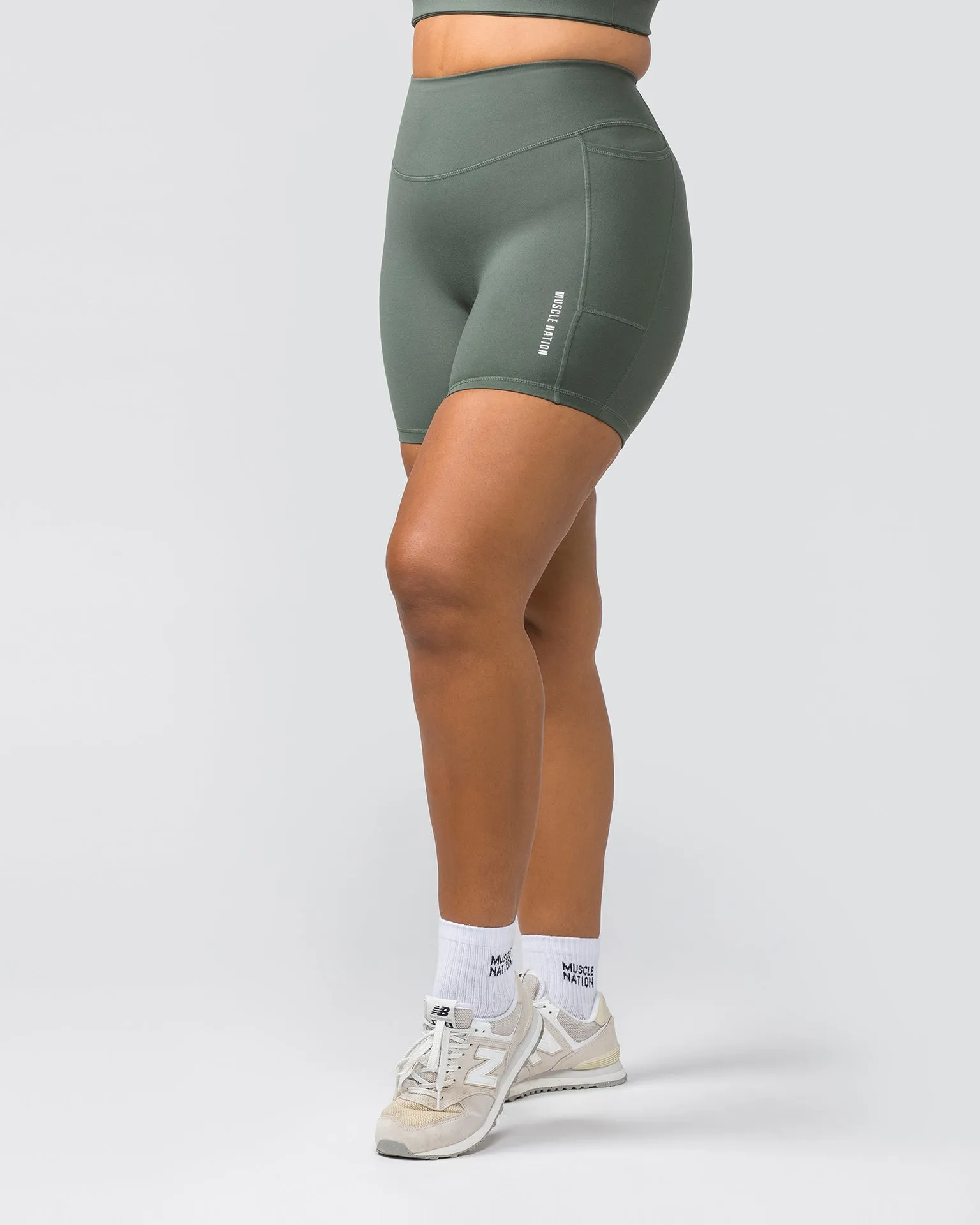 Everyday Pocket Bike Shorts - Eucalyptus