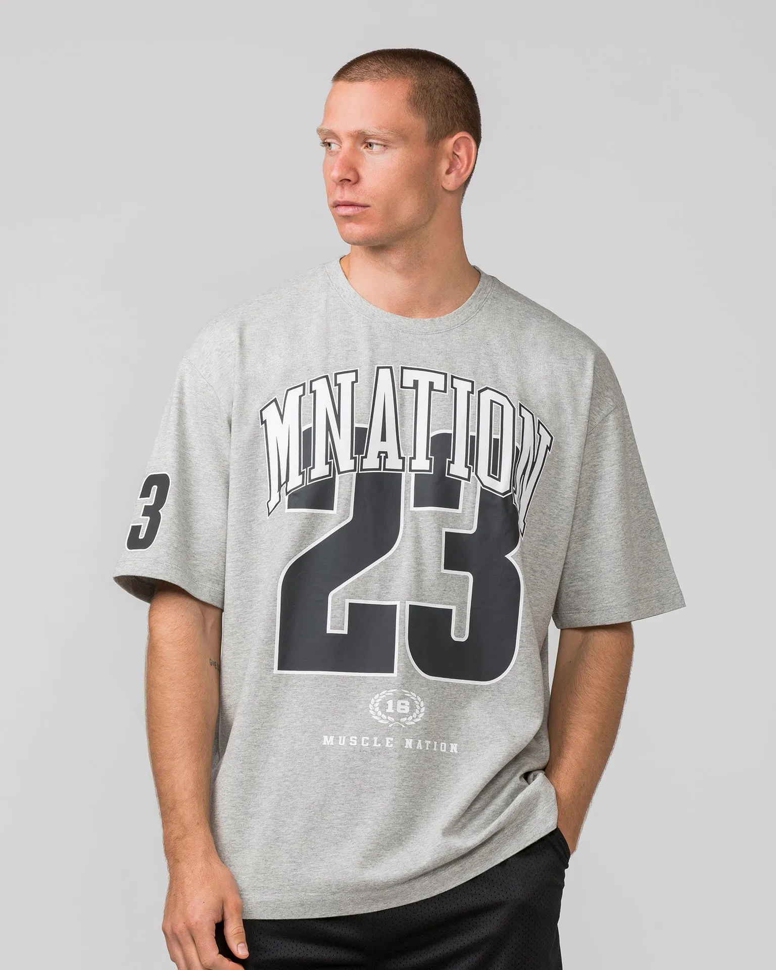 Fast Break Oversized Pump Cover - Light Grey Marl