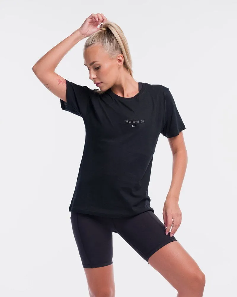 Grand Stand Centre Tee - Black/White
