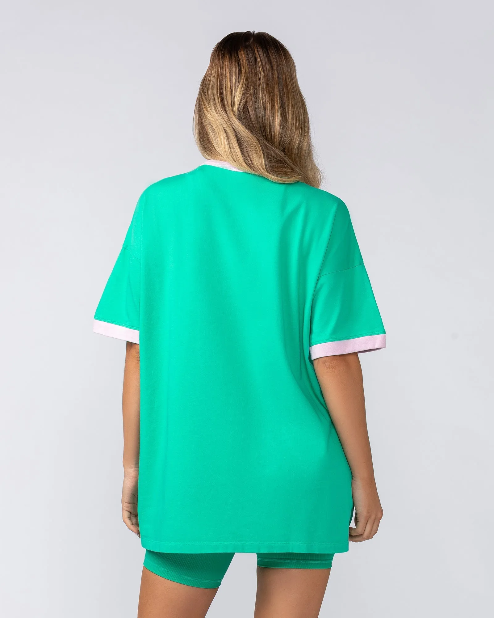 Gym Girly Oversized Tee - Palm Leaf