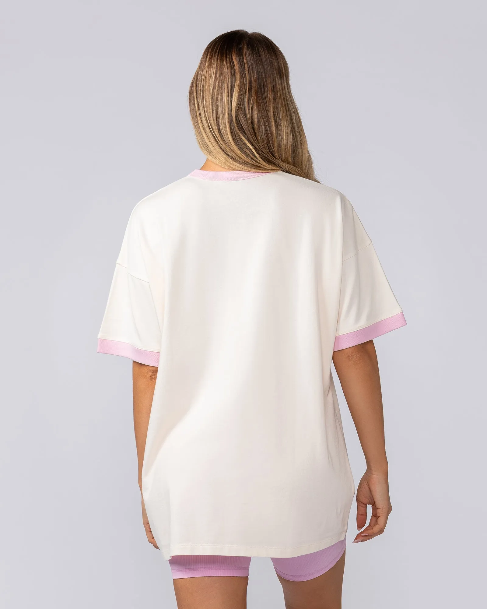 Gym Girly Oversized Tee - Travertine
