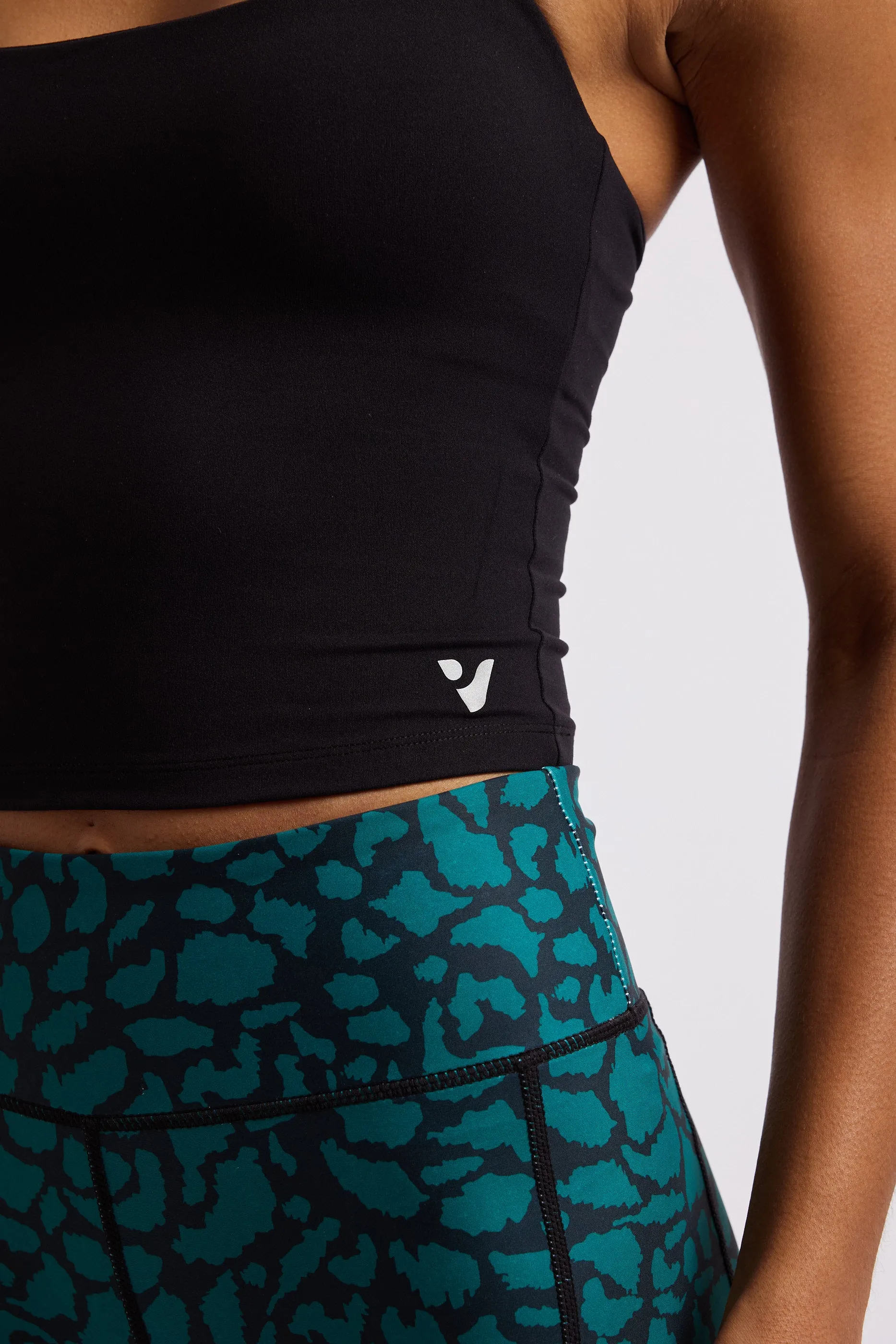 Halter Neck Sports Bra - Black
