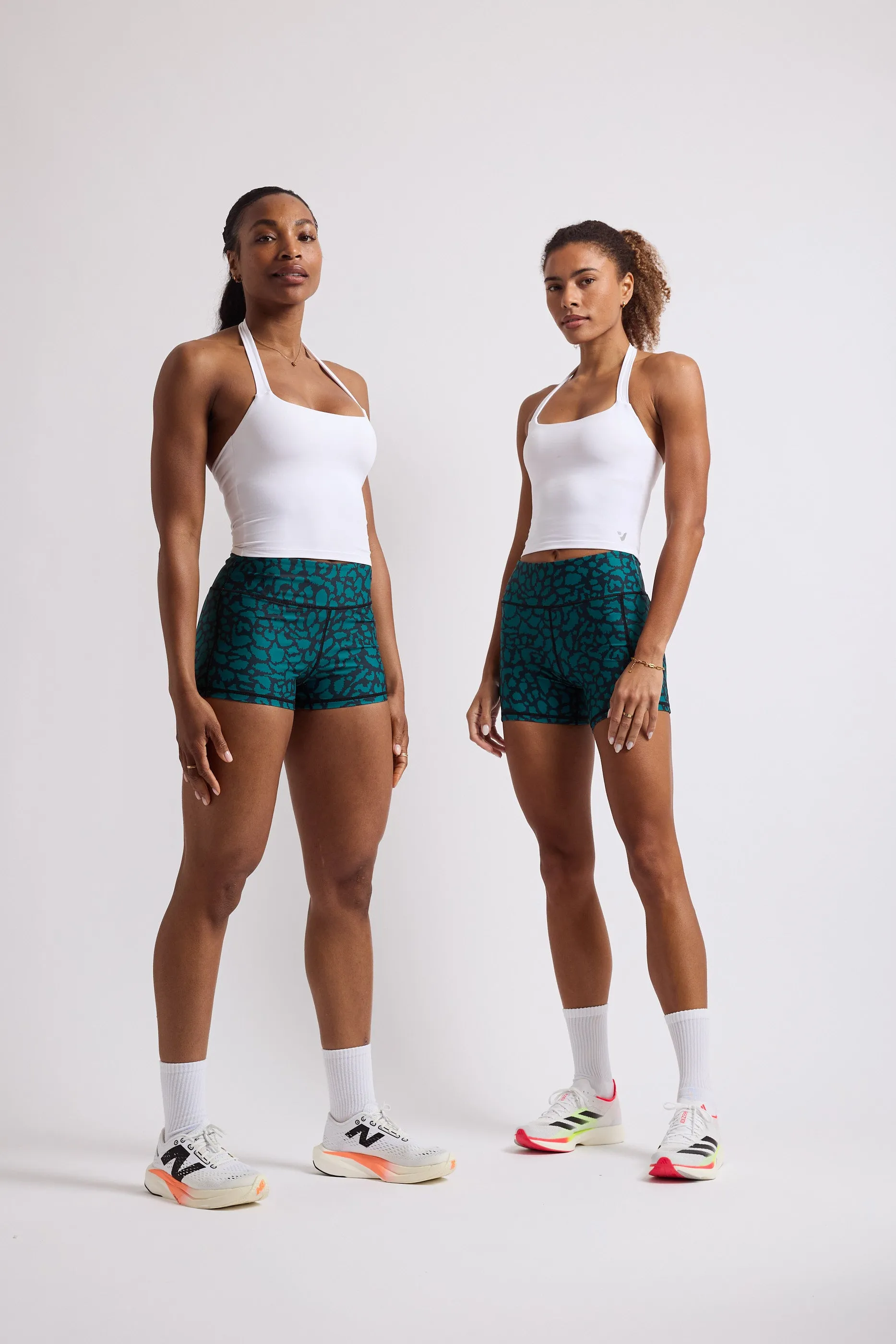 Halter Neck Sports Bra - White