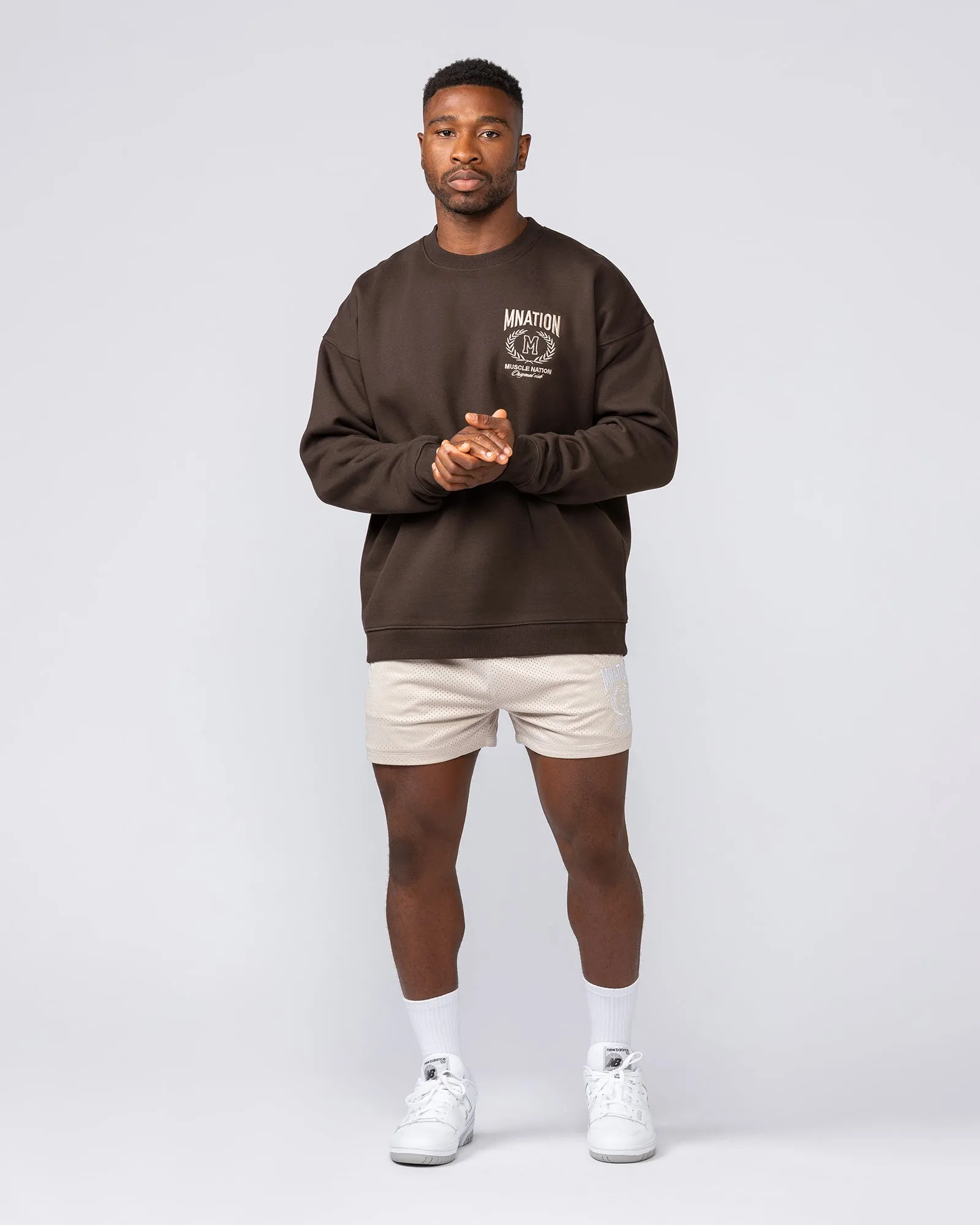 Heritage Crest Crew Pullover - Cocoa