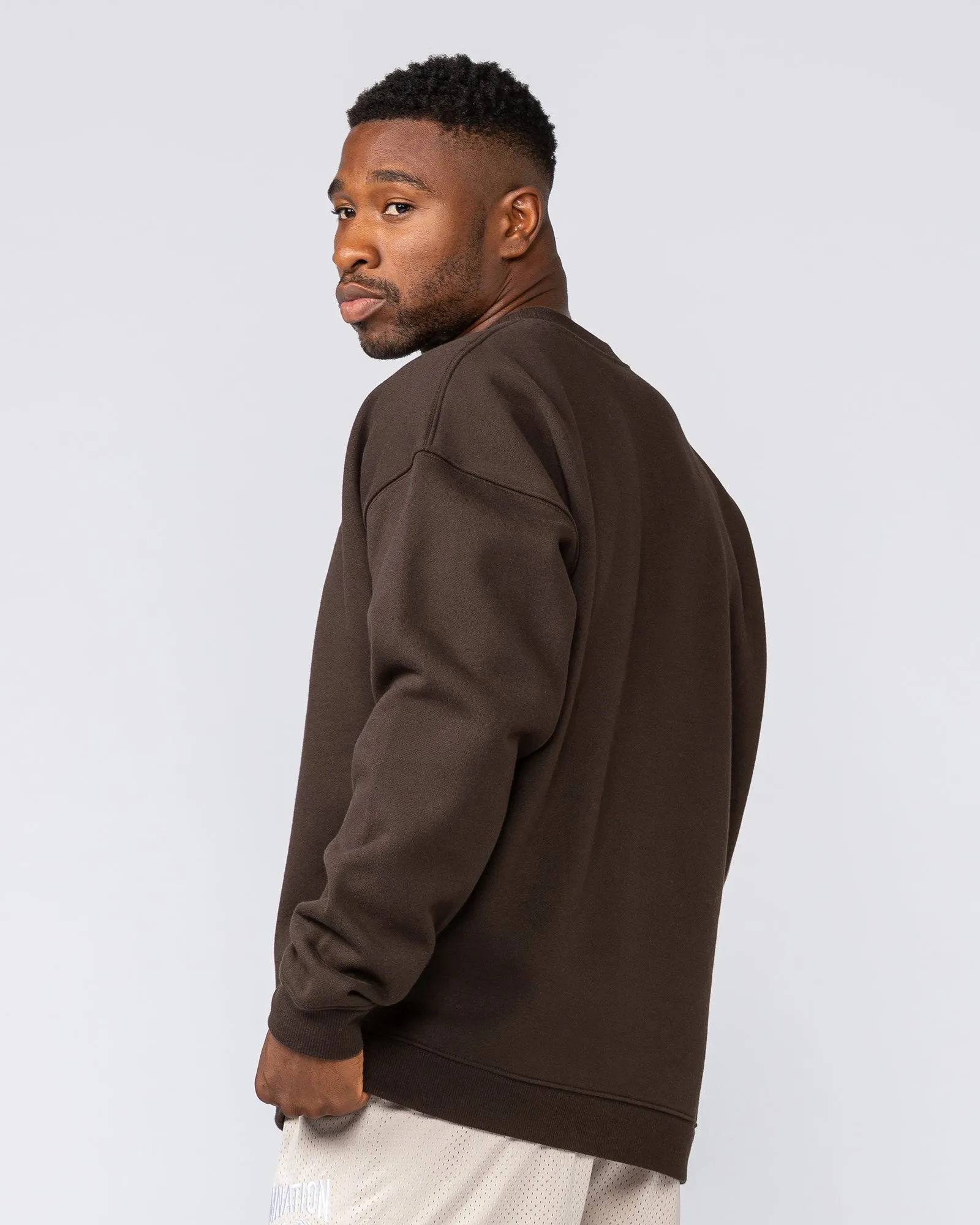 Heritage Crest Crew Pullover - Cocoa