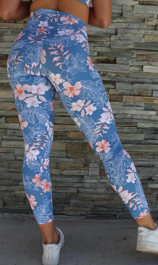 Hibiscus Kiss Scrunch Bum 7/8 Leggings