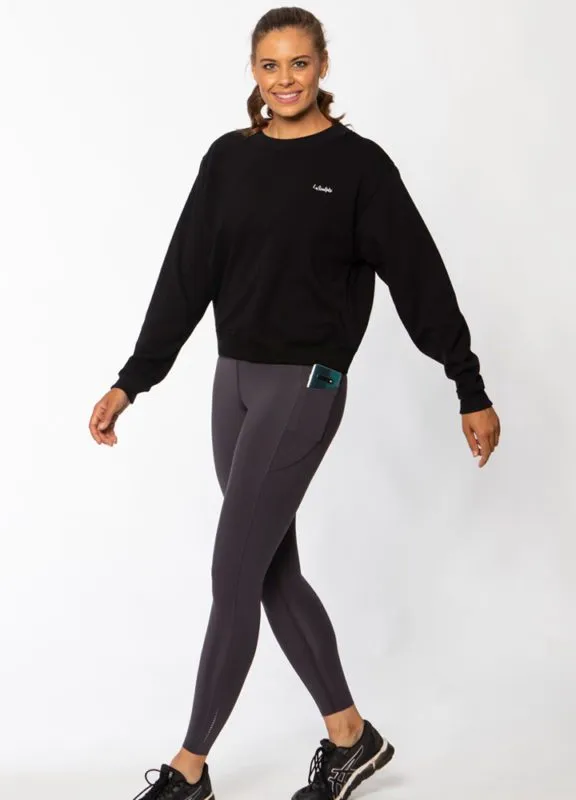 High Waisted F/L Leggings with Pockets ?C Slate