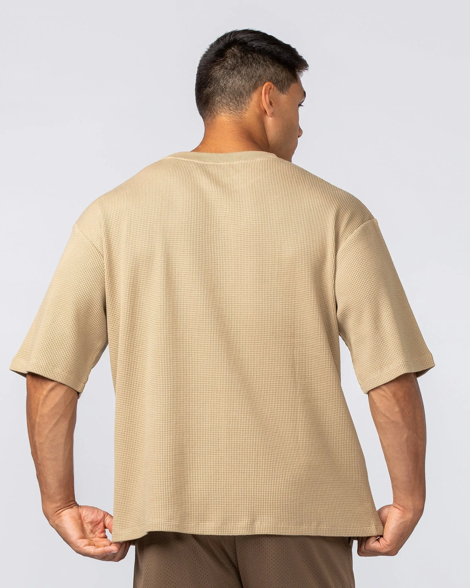 Lee Lem Short Boxy Waffle Tee - Butterscotch