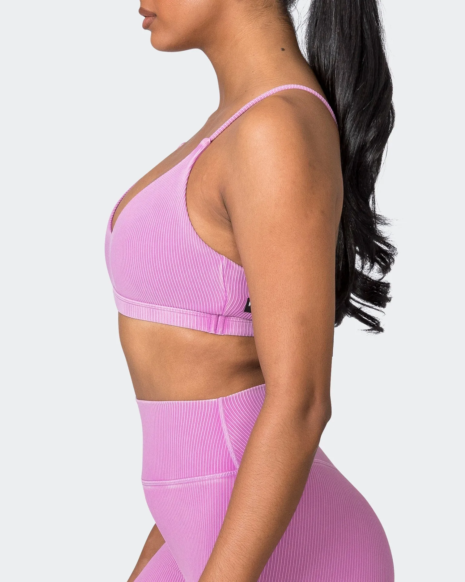 Levitate Vintage Rib Bralette - Washed Dahlia