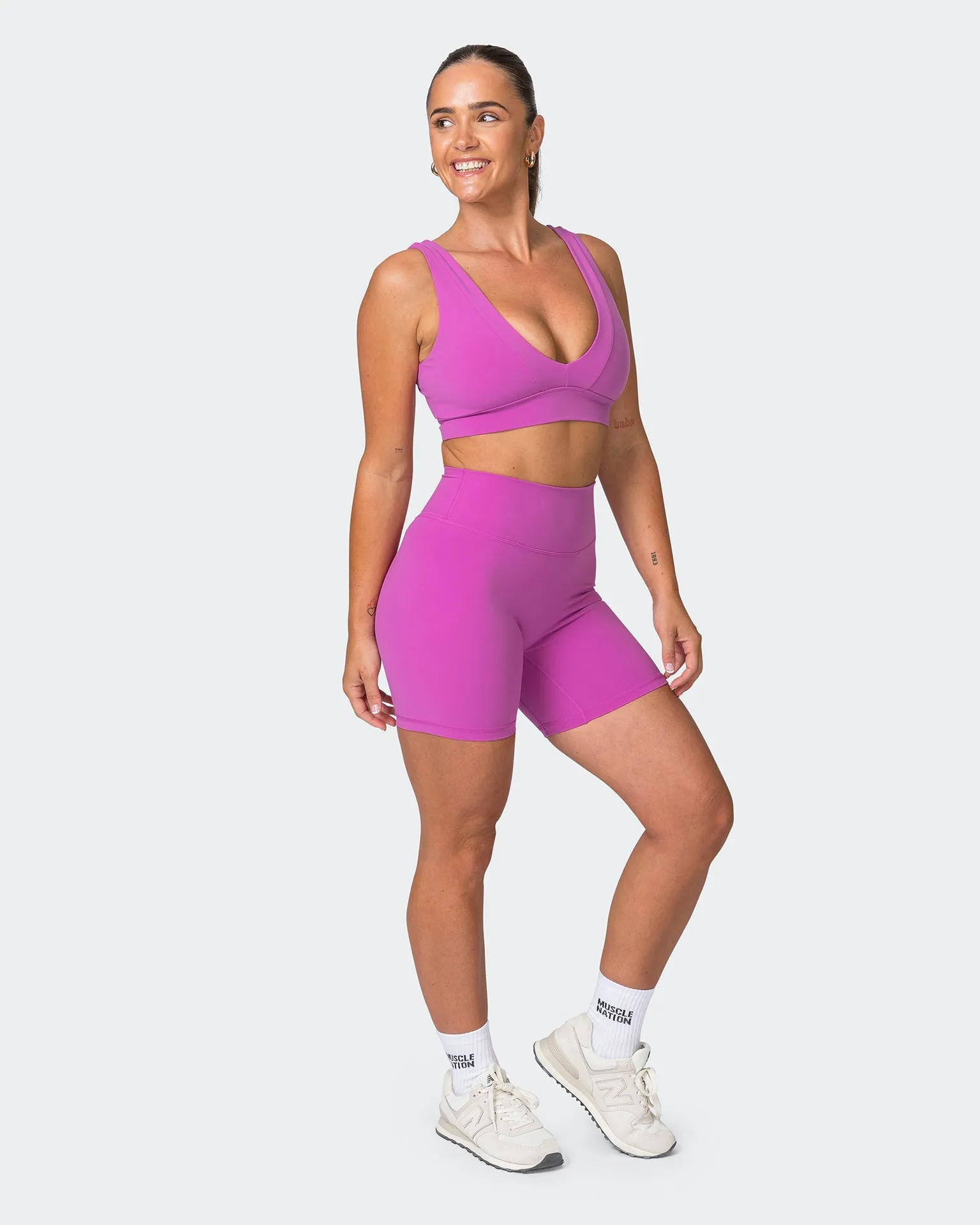 Liberty Zero Rise Bike Shorts - Dahlia