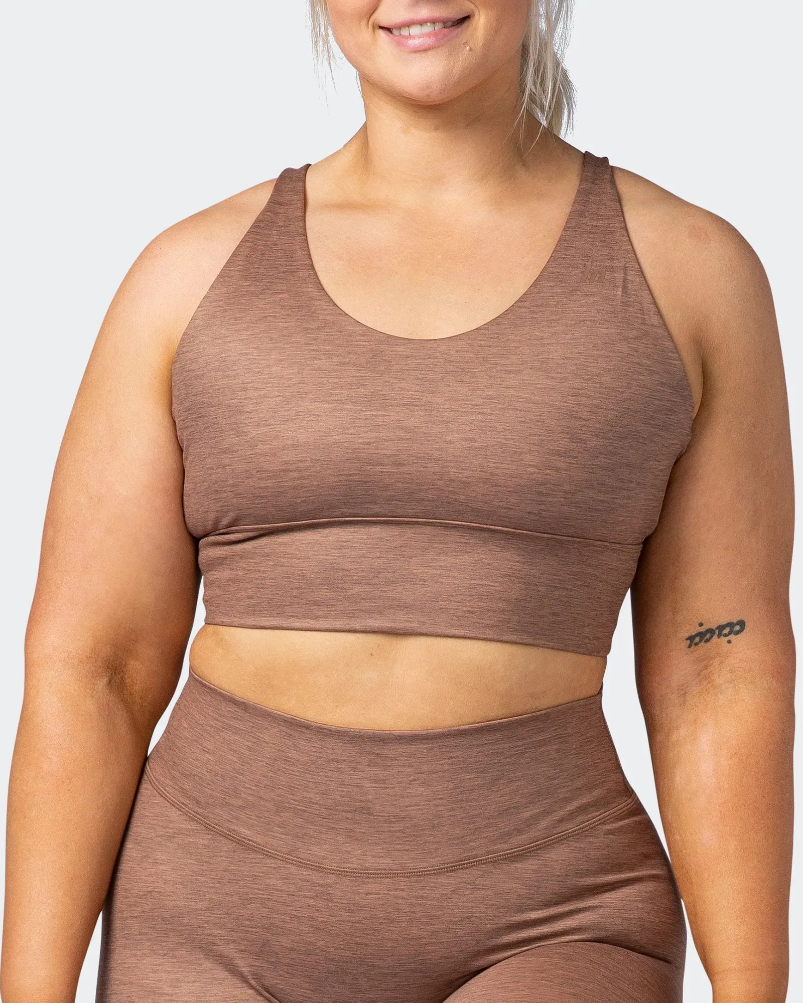 Lift Longline Bra - Nutmeg Marl