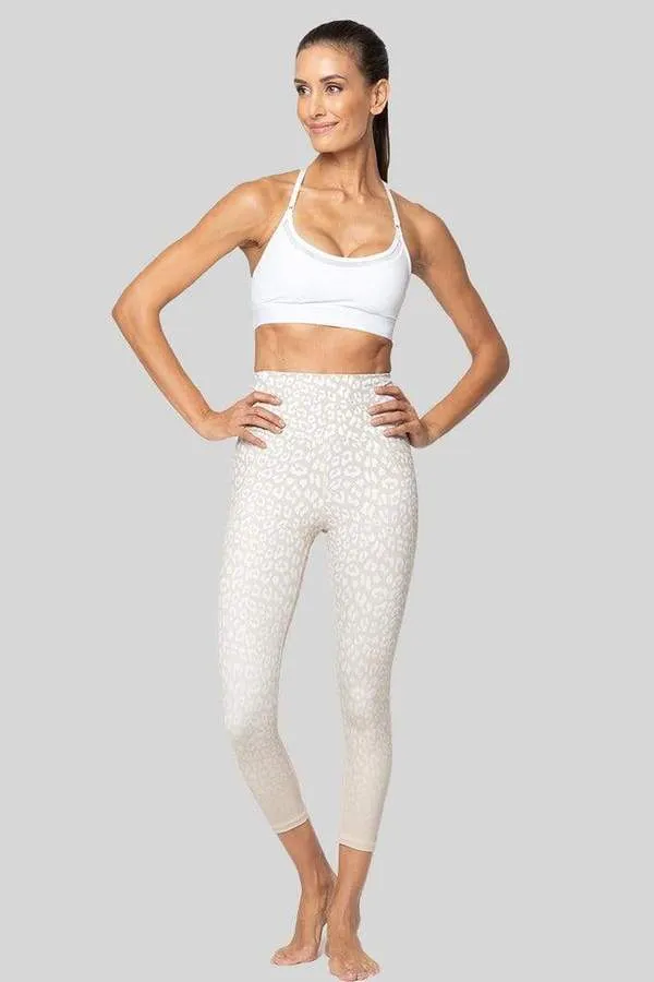 Lili 3/4 Legging ?C White Sand Leopard Ombre