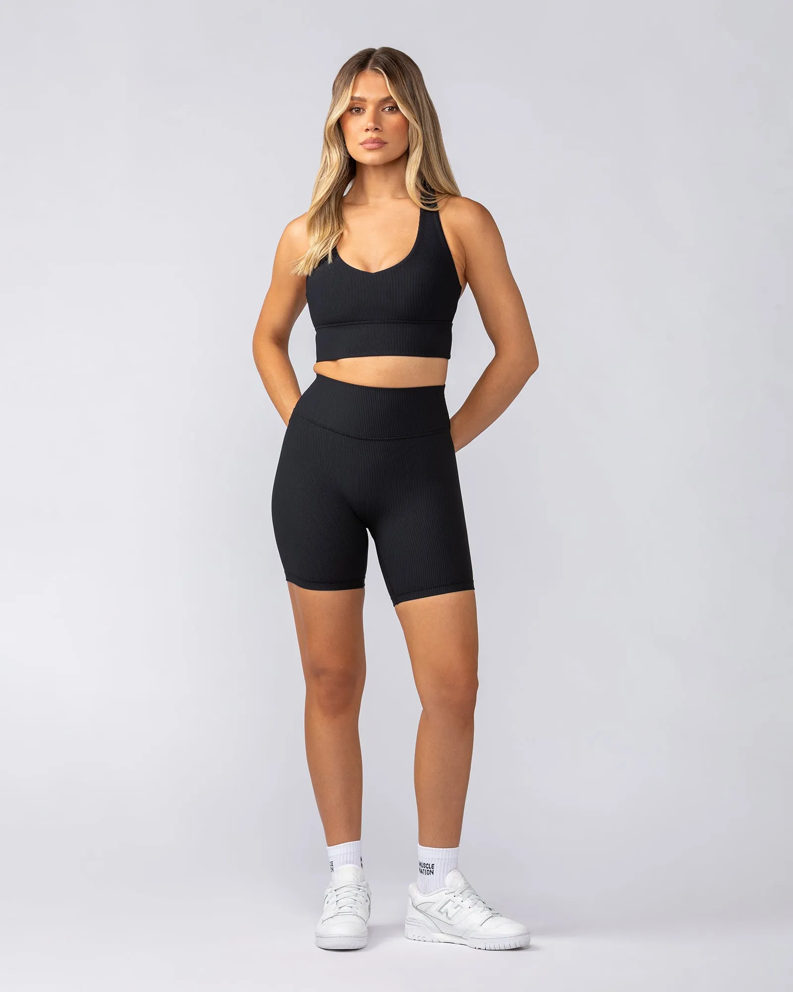Lover Longline Rib Bra - Black