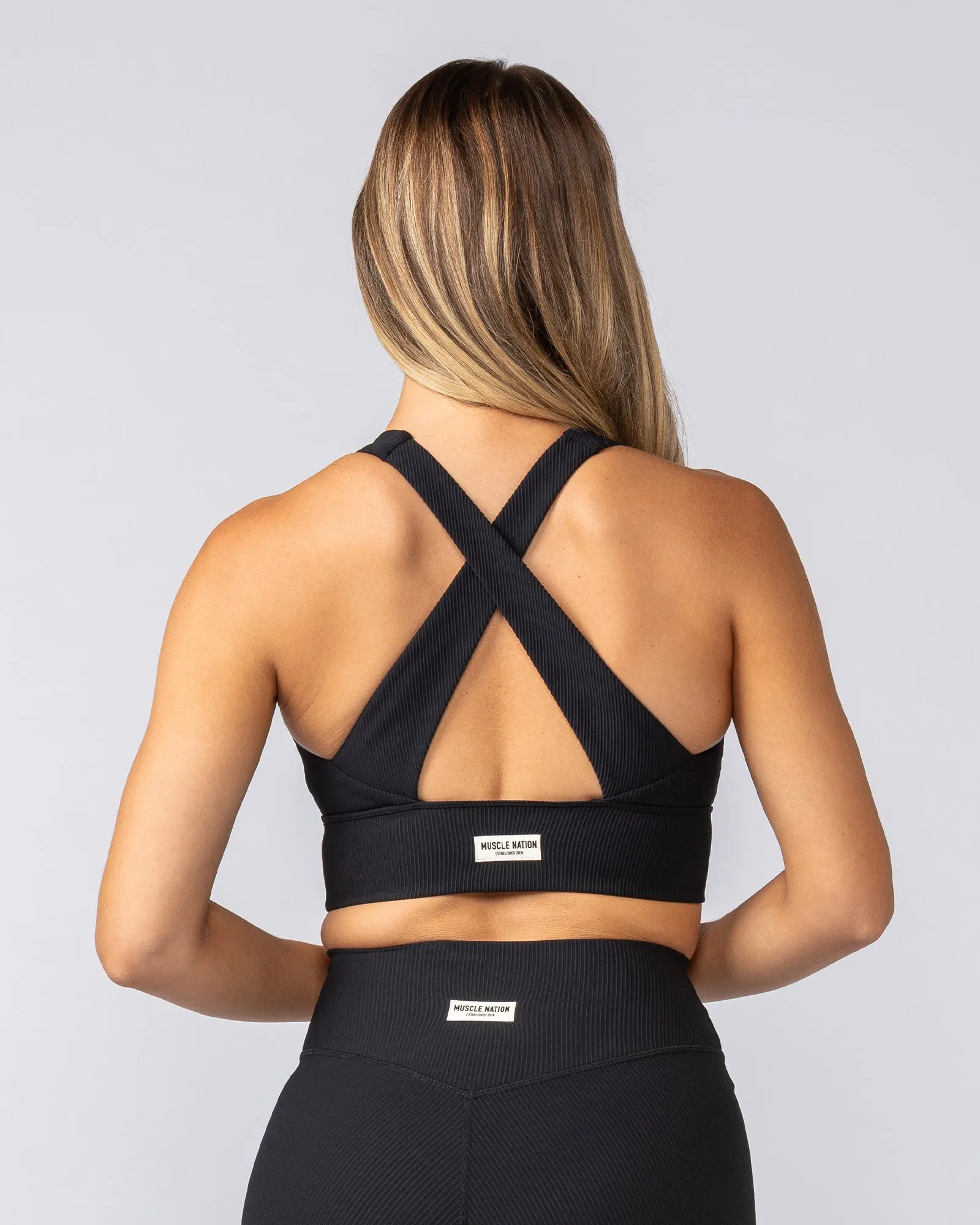 Lover Longline Rib Bra - Black