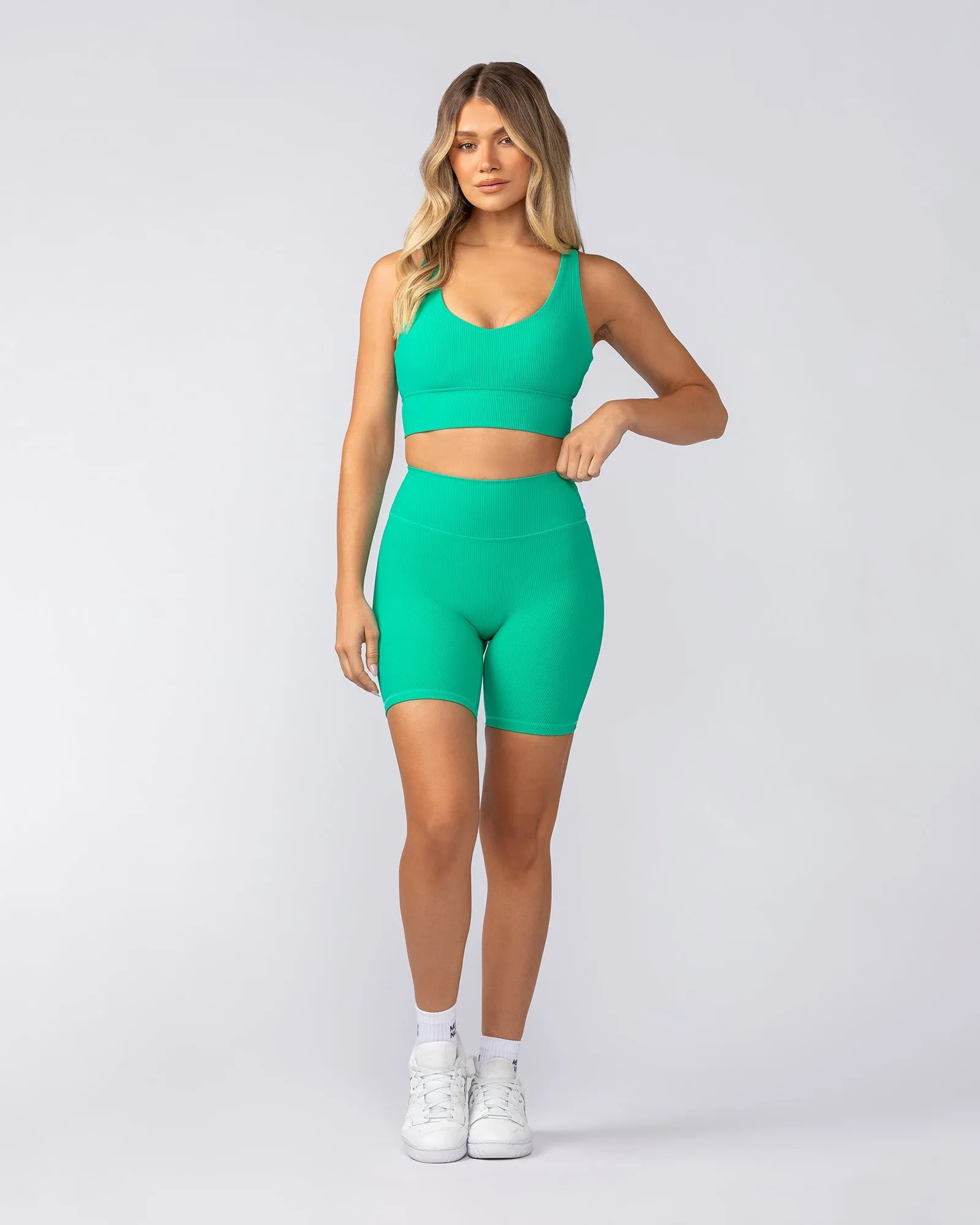 Lover Longline Rib Bra - Palm Leaf