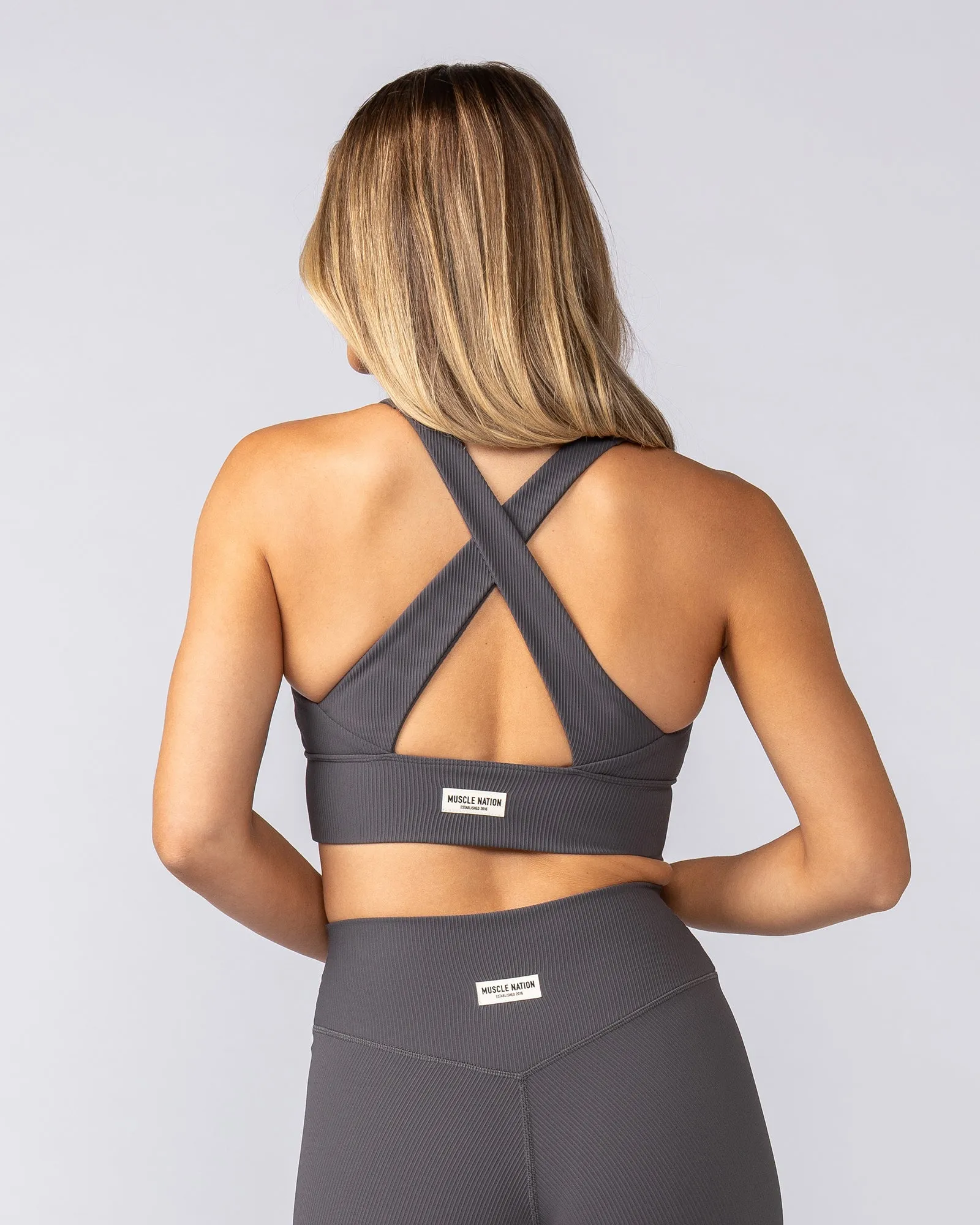 Lover Longline Rib Bra - Phantom