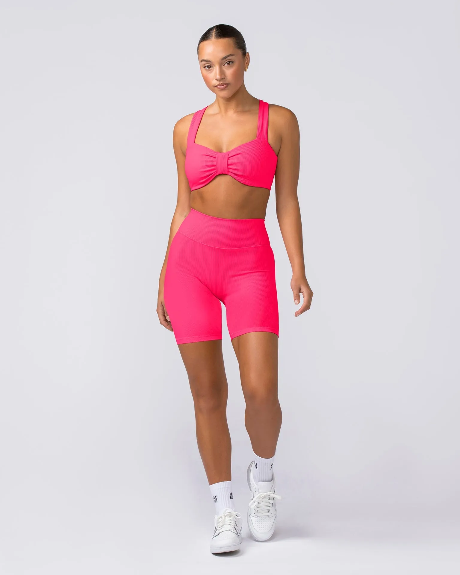 Lush Rib Bralette - Neon Pink