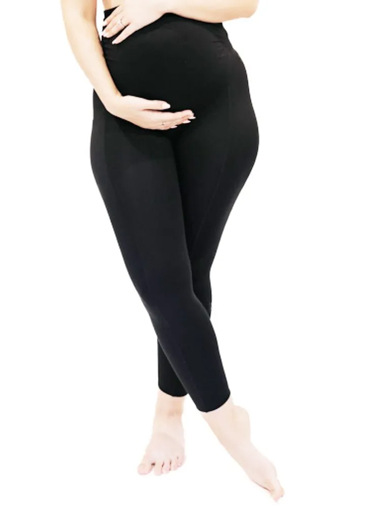 Maternity Leggings with Pocket Full Length ?C Black
