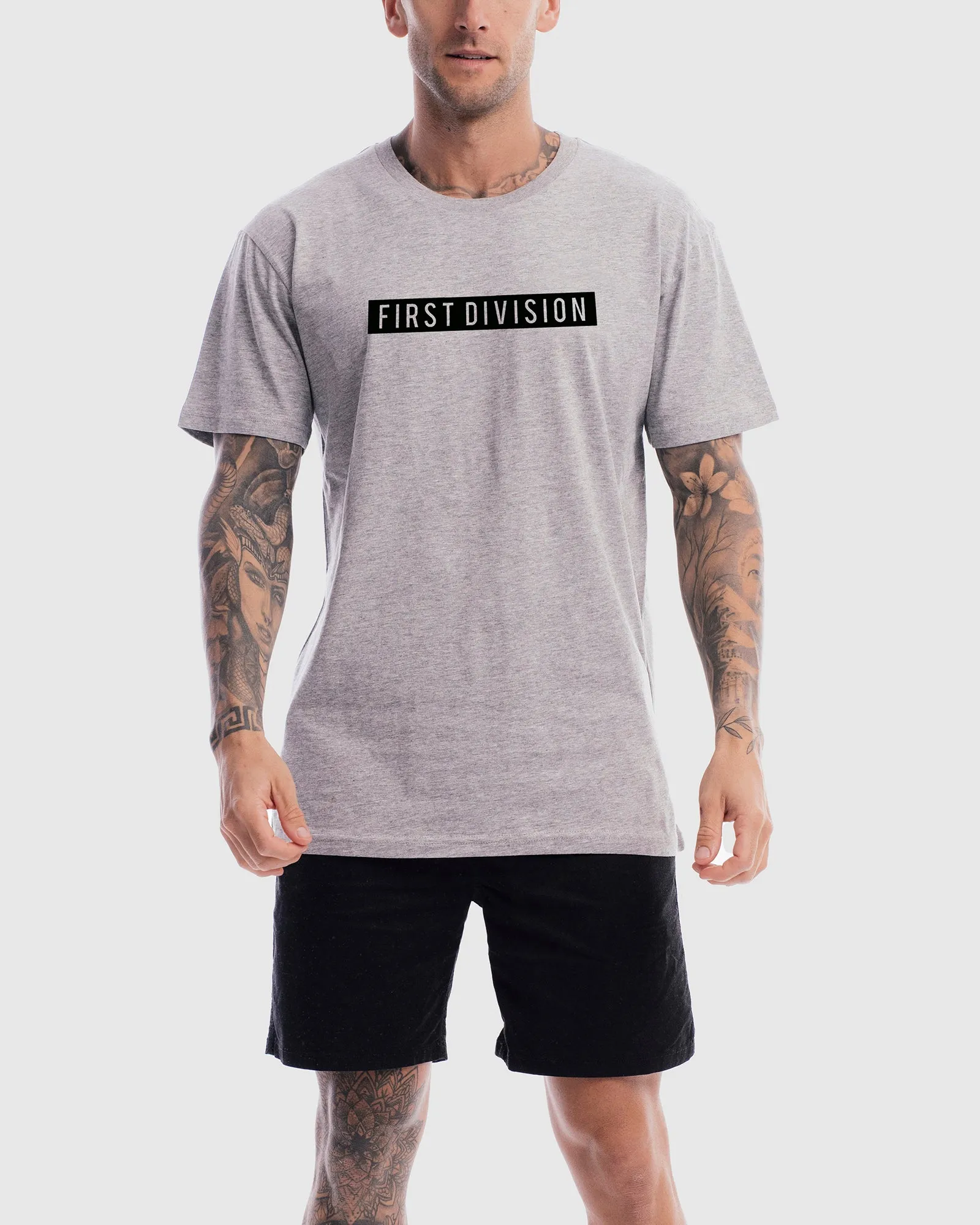 Mens Box Tee - Marle Grey