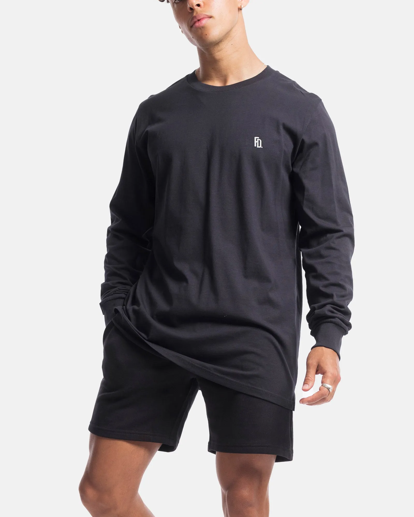 Mens Contract Rise Long Sleeve Tee - Ink