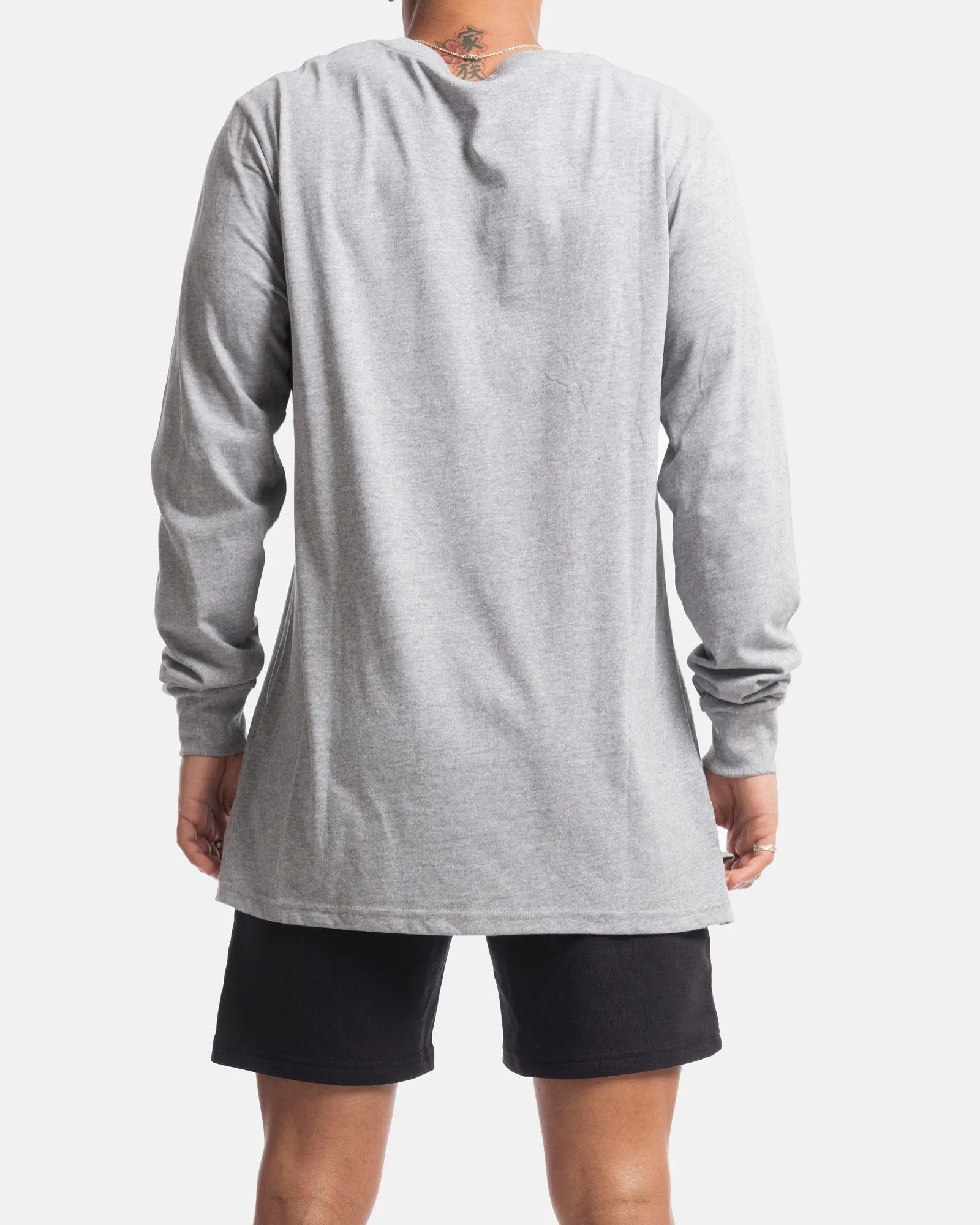Mens Contract Rise Long Sleeve Tee - Marle Grey