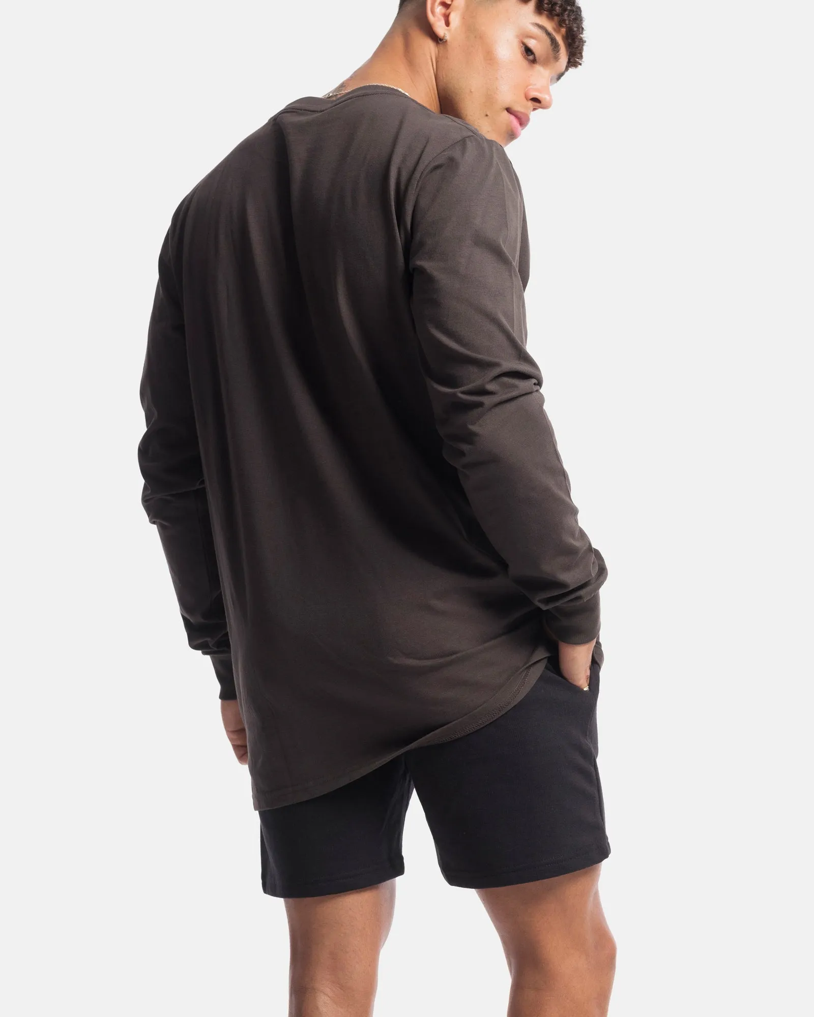 Mens Contract Rise Long Sleeve Tee - Vintage Black
