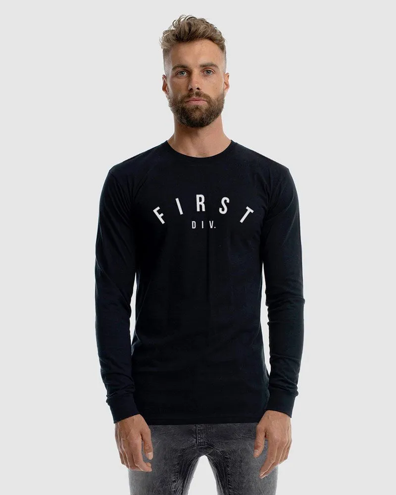 Mens Core Logo Long Sleeve Tee - Black
