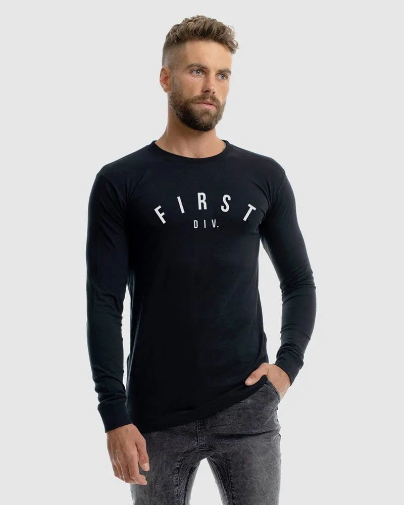 Mens Core Logo Long Sleeve Tee - Black