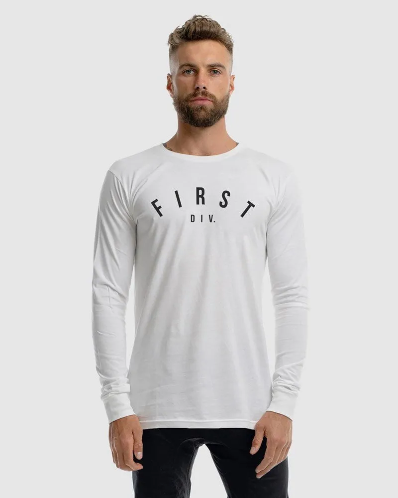 Mens Core Logo Long Sleeve Tee - White