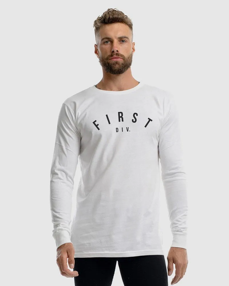Mens Core Logo Long Sleeve Tee - White