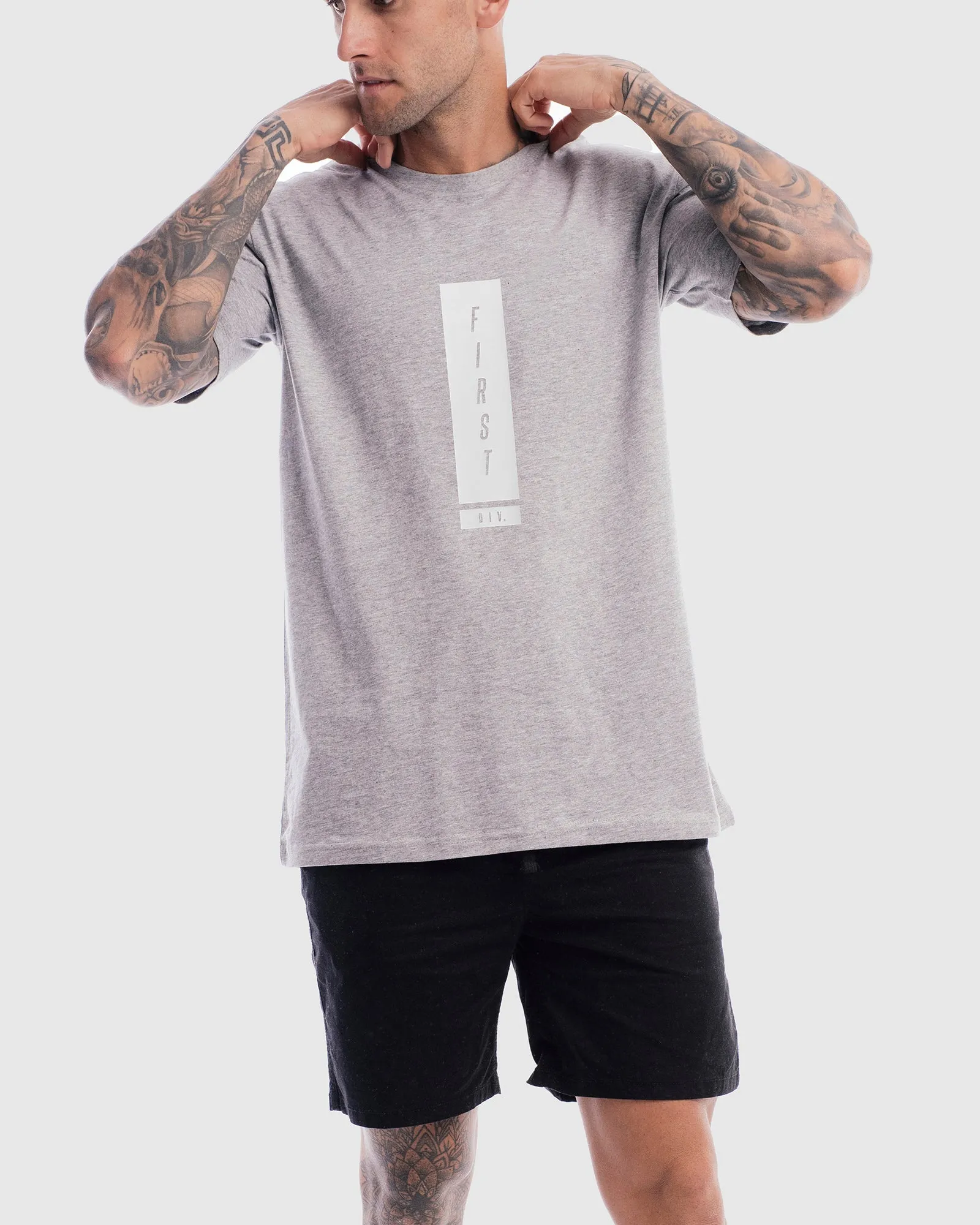 Mens Midfield Mono Tee - Marle Grey