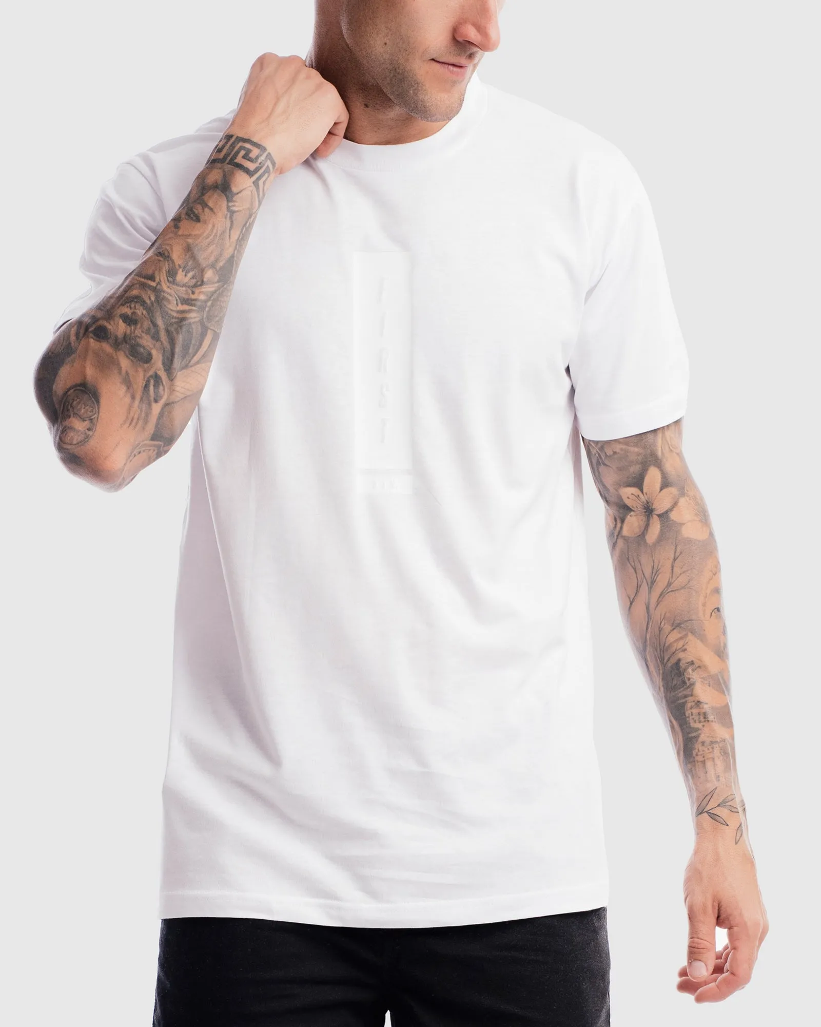 Mens Midfield Mono Tee - White