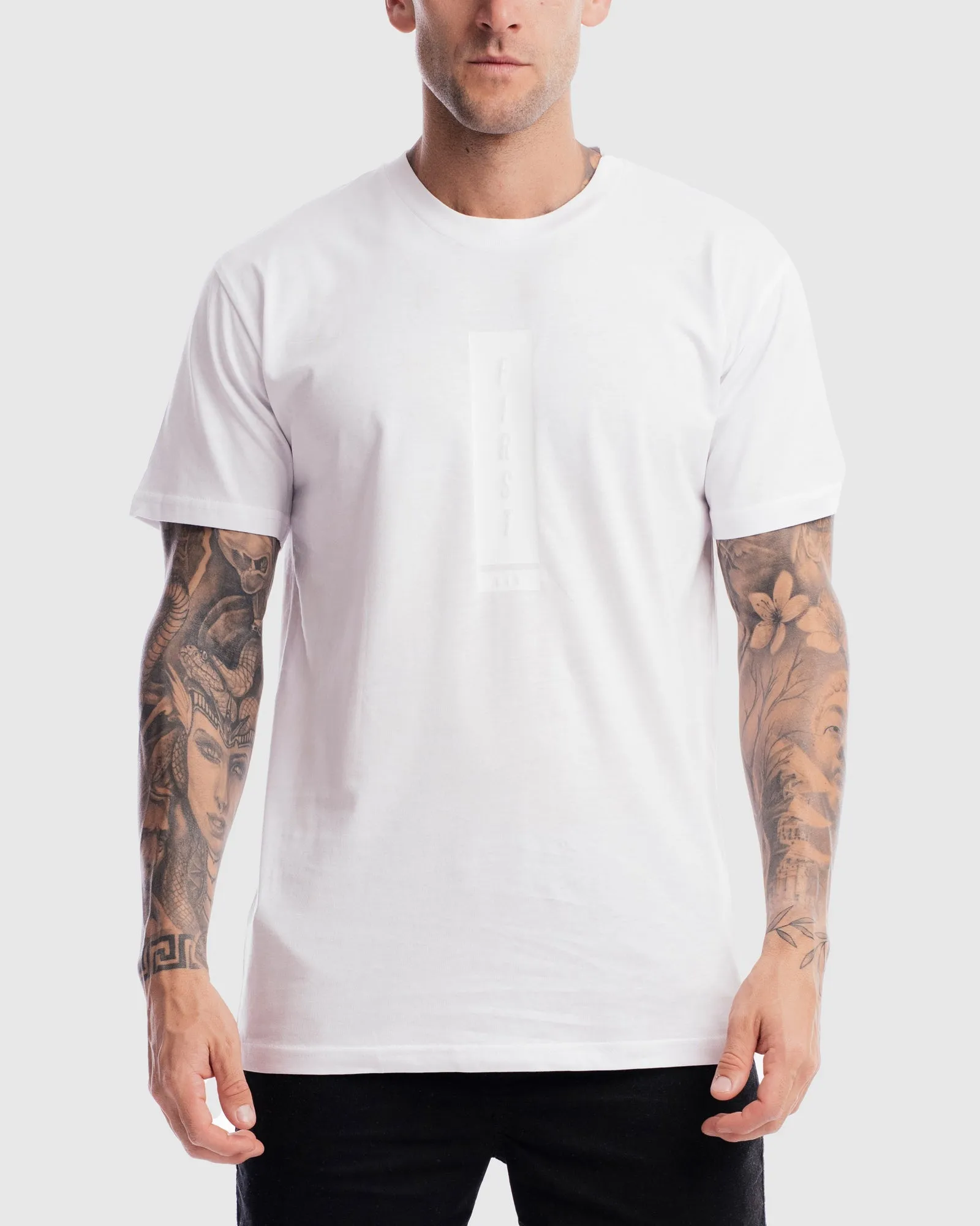Mens Midfield Mono Tee - White